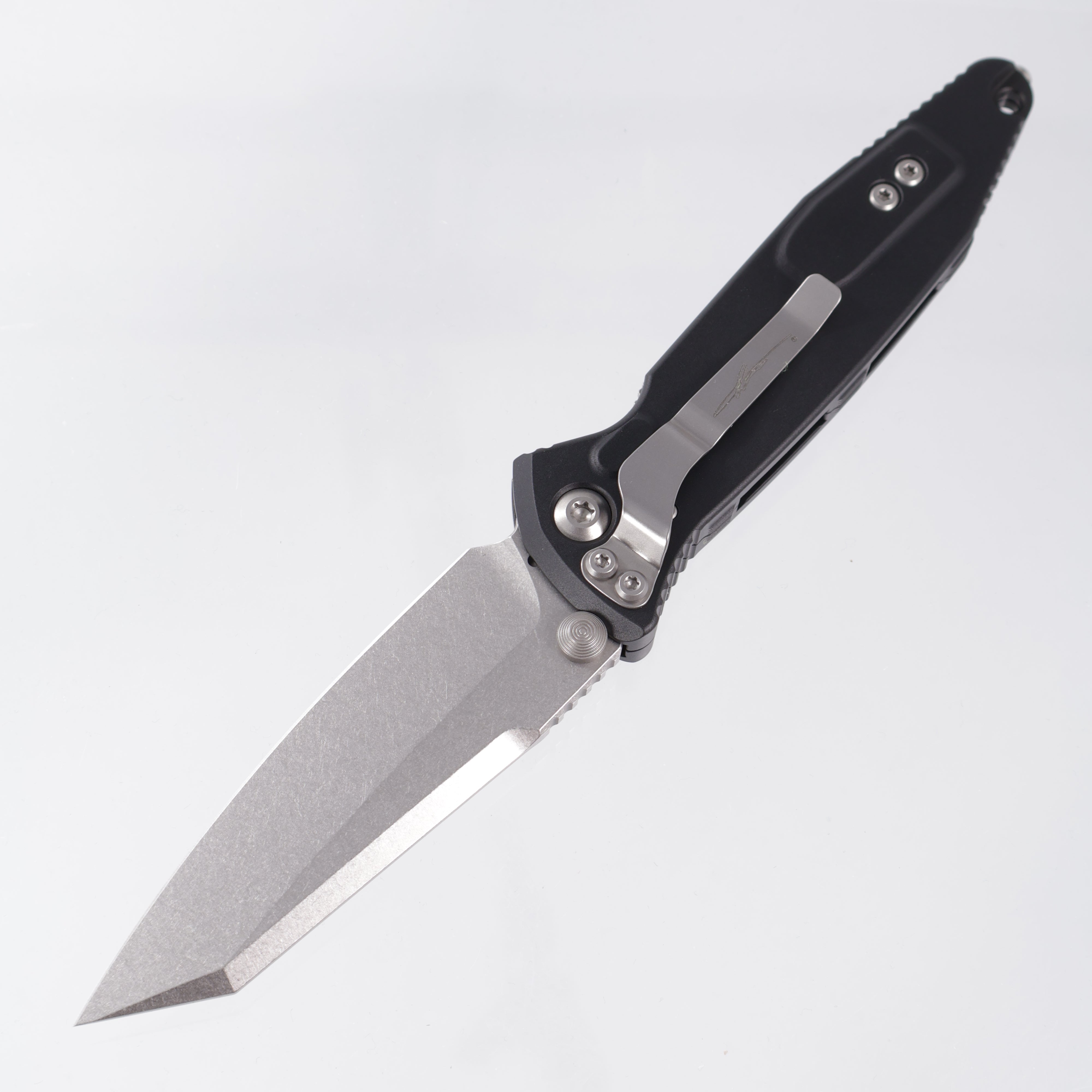 Microtech Socom Elite Warcom - Black Aluminum - Stonewash M390MK - 259-10 S