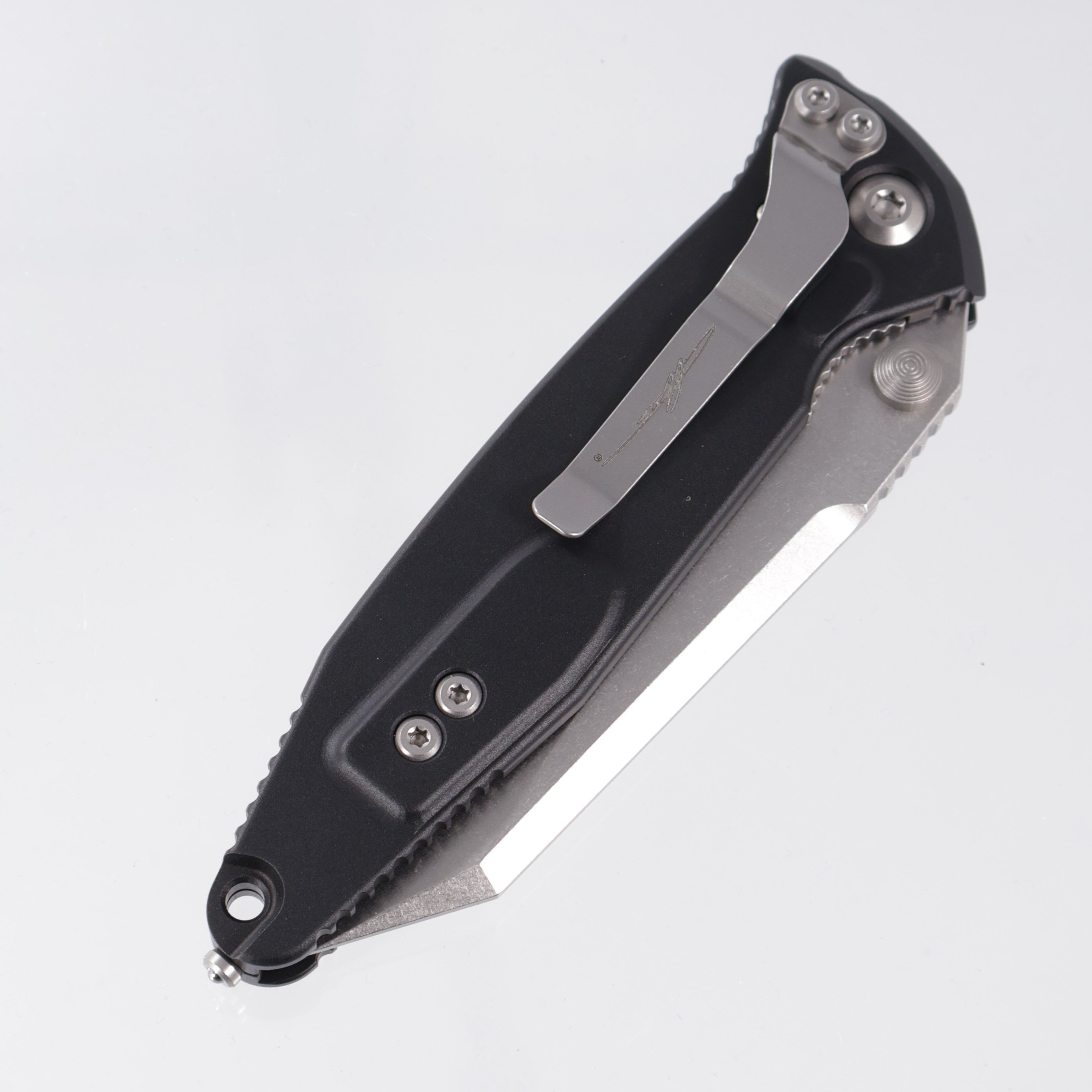 Microtech Socom Elite Warcom - Black Aluminum - Stonewash M390MK - 259-10 S