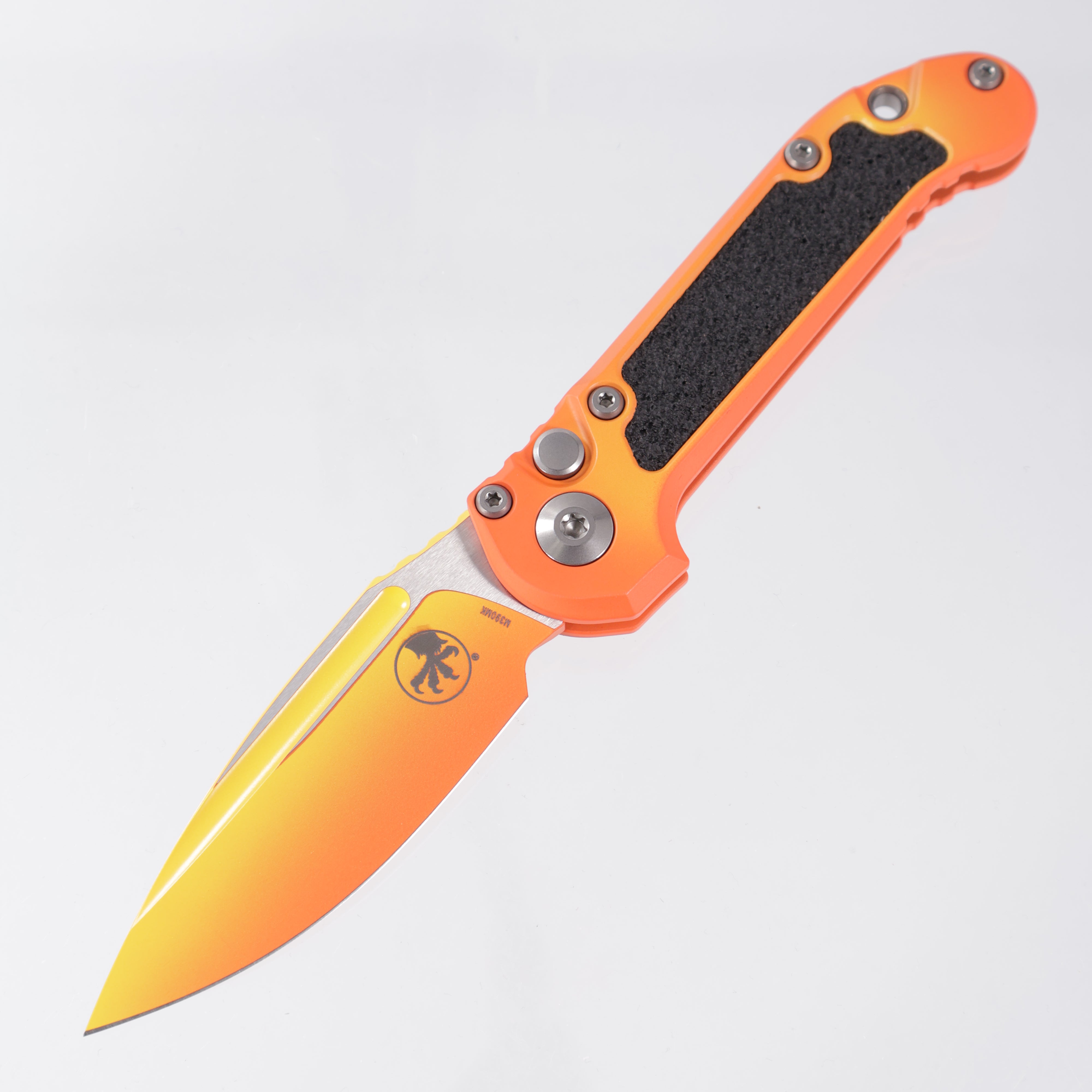 Microtech LUDT Gen III Single Edge Signature Series - Sunrise Aluminum w/ Low Polish Hardware - Sunrise Cerakote M390MK - 1135-1 LPSUS