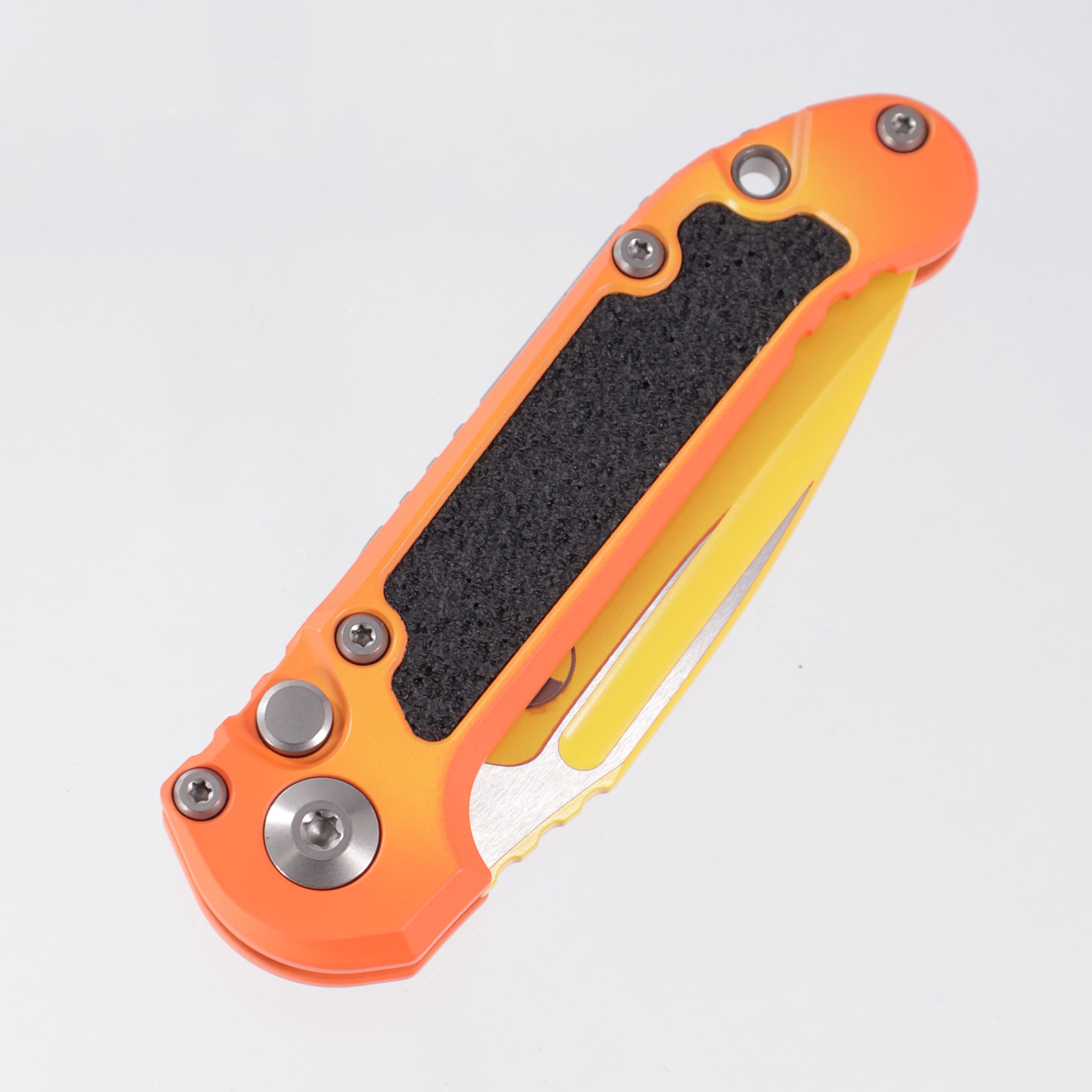Microtech LUDT Gen III Single Edge Signature Series - Sunrise Aluminum w/ Low Polish Hardware - Sunrise Cerakote M390MK - 1135-1 LPSUS