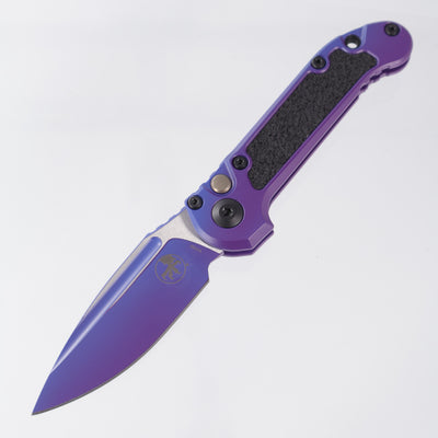 Microtech LUDT Gen III Single Edge Signature Series - Purple Aurora Aluminum - Aurora Cerakote M390MK - 1135-1 PUAUS-Z4