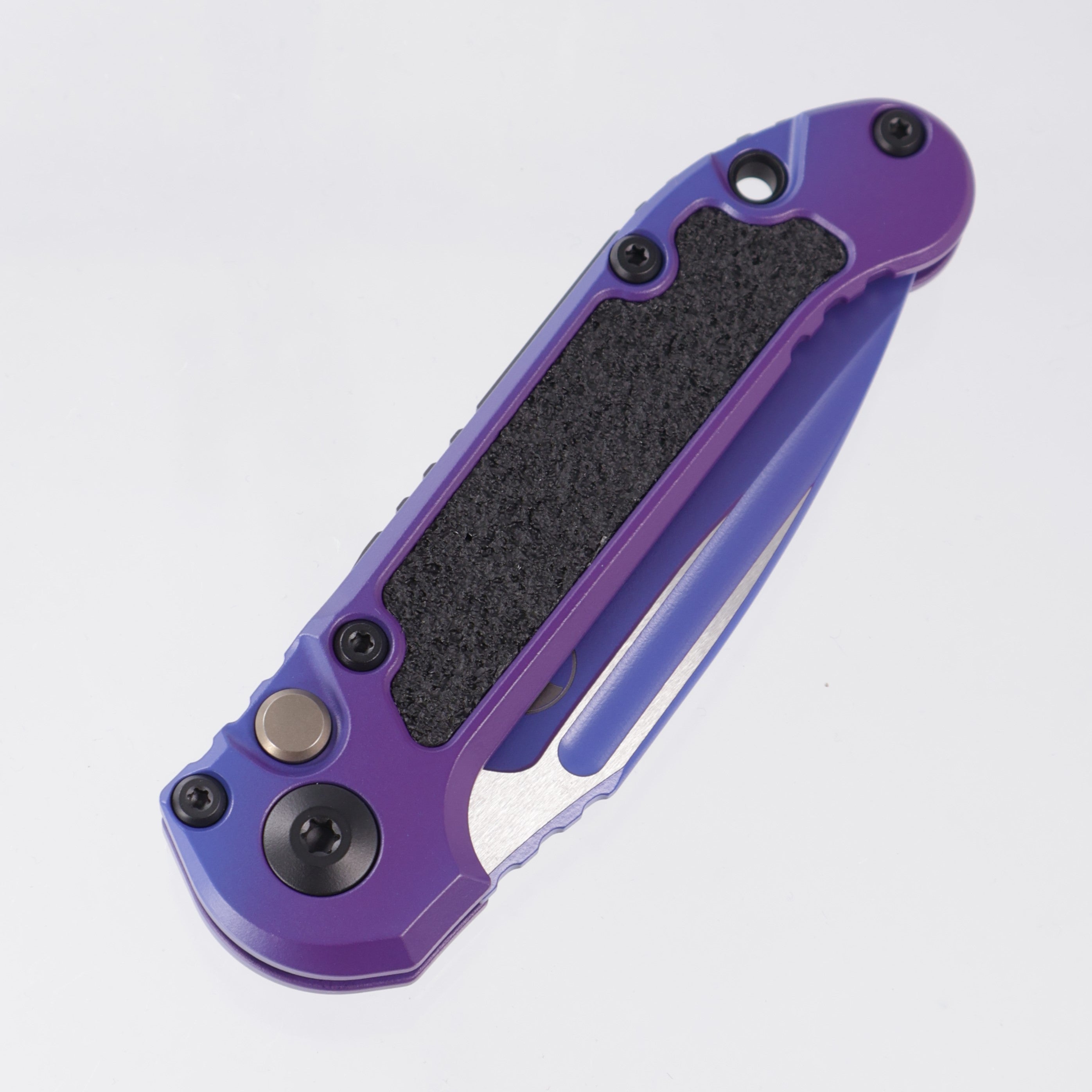 Microtech LUDT Gen III Single Edge Signature Series - Purple Aurora Aluminum - Aurora Cerakote M390MK - 1135-1 PUAUS-Z4