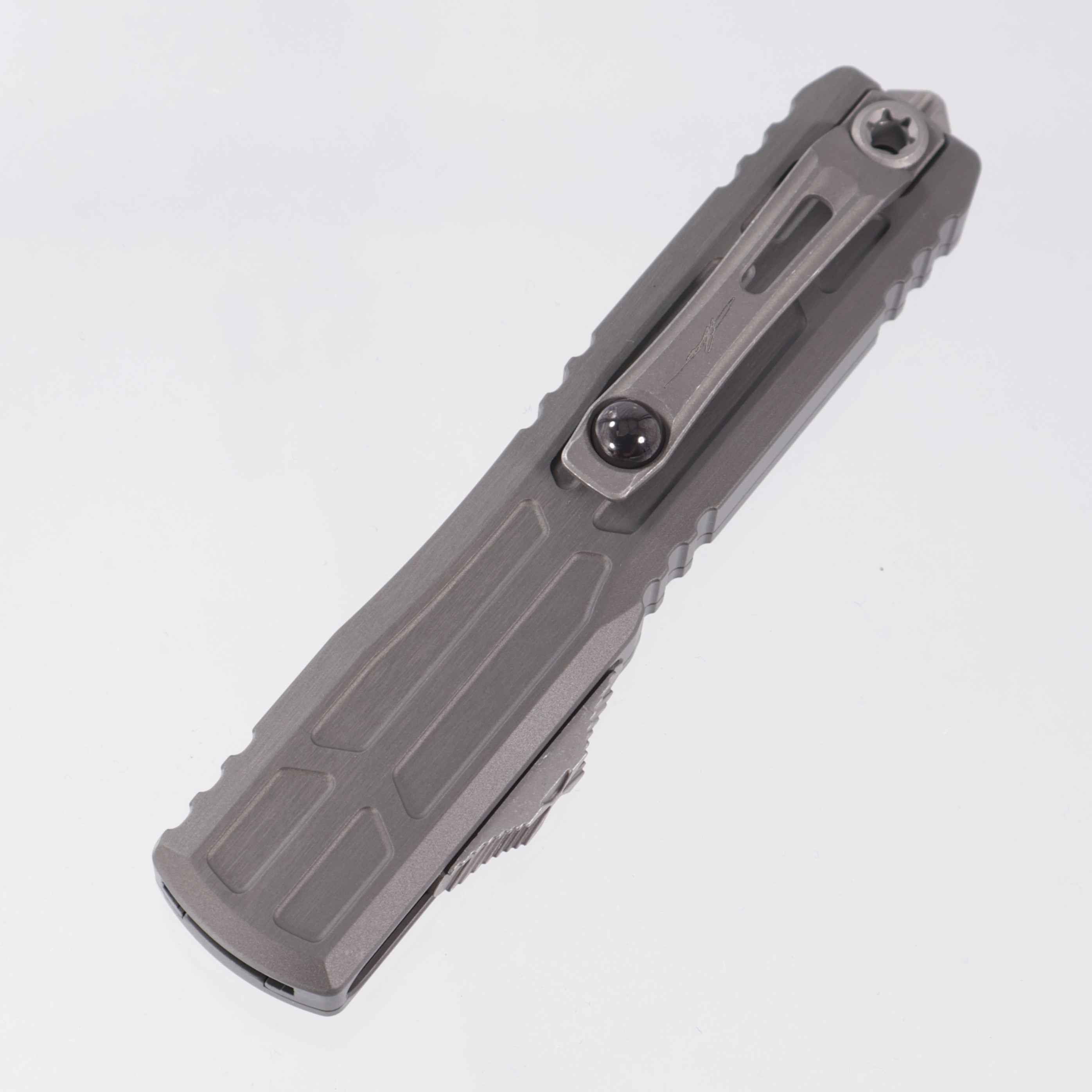 Microtech Ultratech EX ZBP Interceptor  - Natural Clear Aluminum - Apocalpytic M390MK - 1117EX-10 APNCS