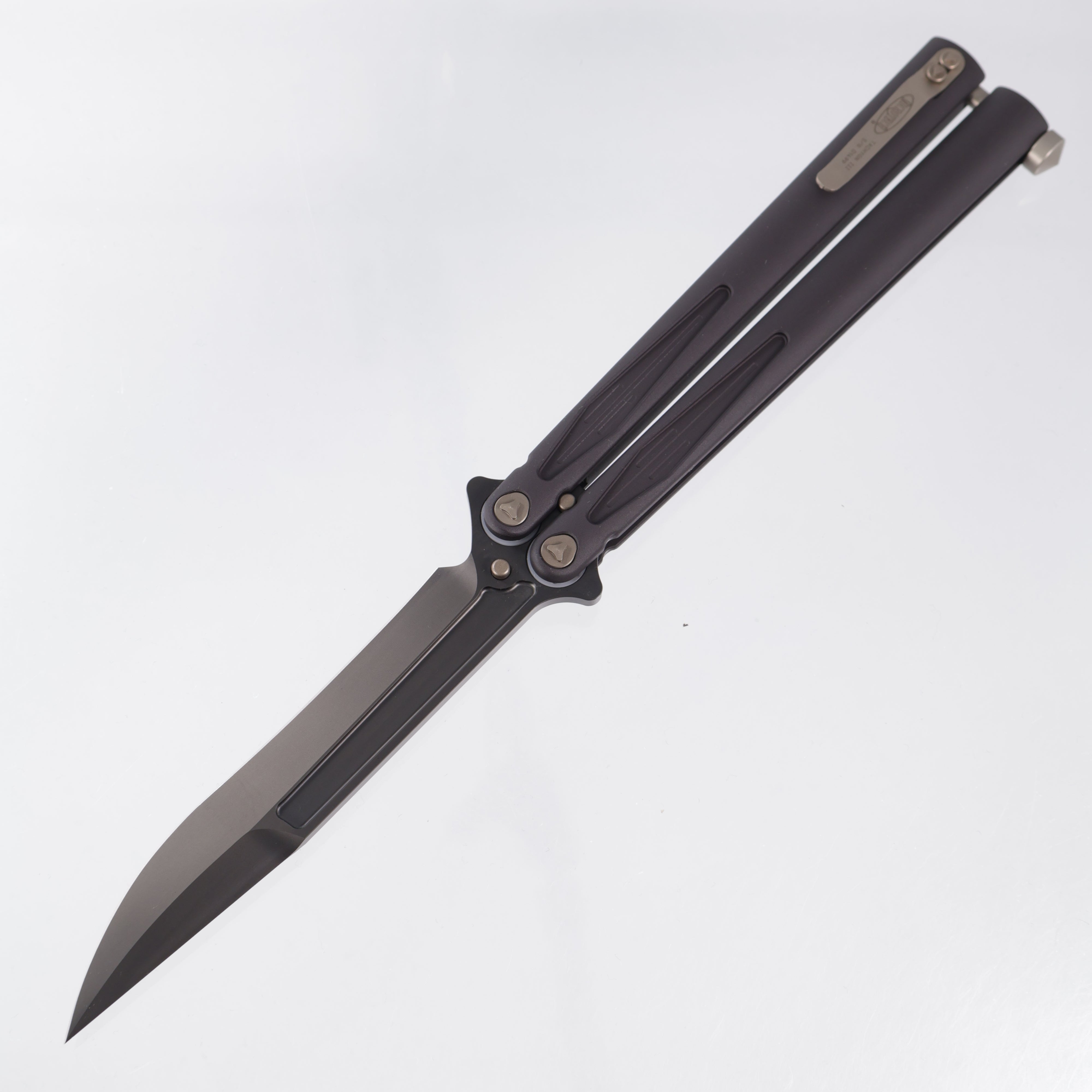 Microtech Tachyon III - Black Aluminum w/ Bronze Hardware - DLC Elmax - 173-1 DLC *NO TOOL* - *NEW OLD STOCK*