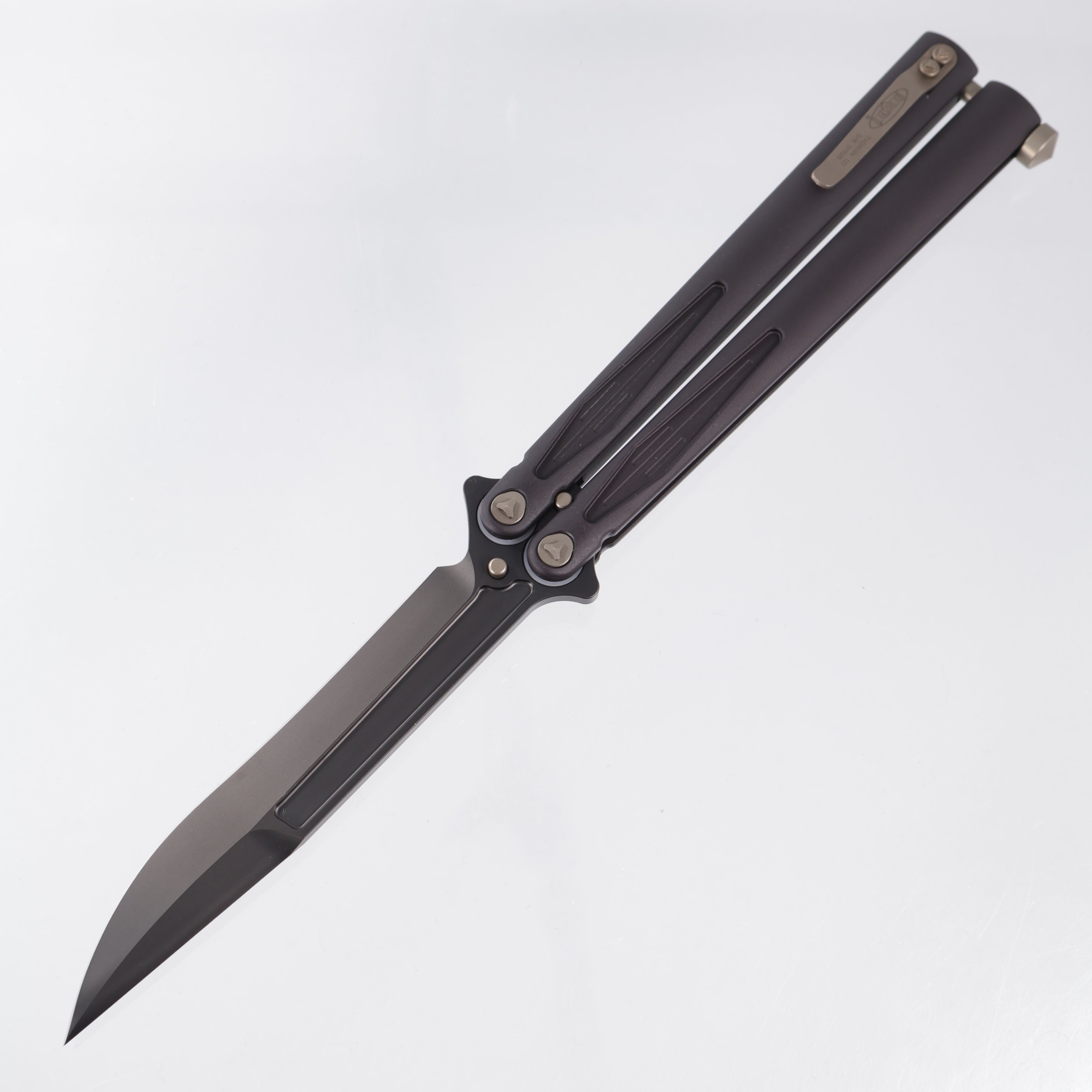 Microtech Tachyon III - Black Aluminum w/ Bronze Hardware - DLC Elmax - 173-1 DLC *BLEMISHED* - *NEW OLD STOCK*