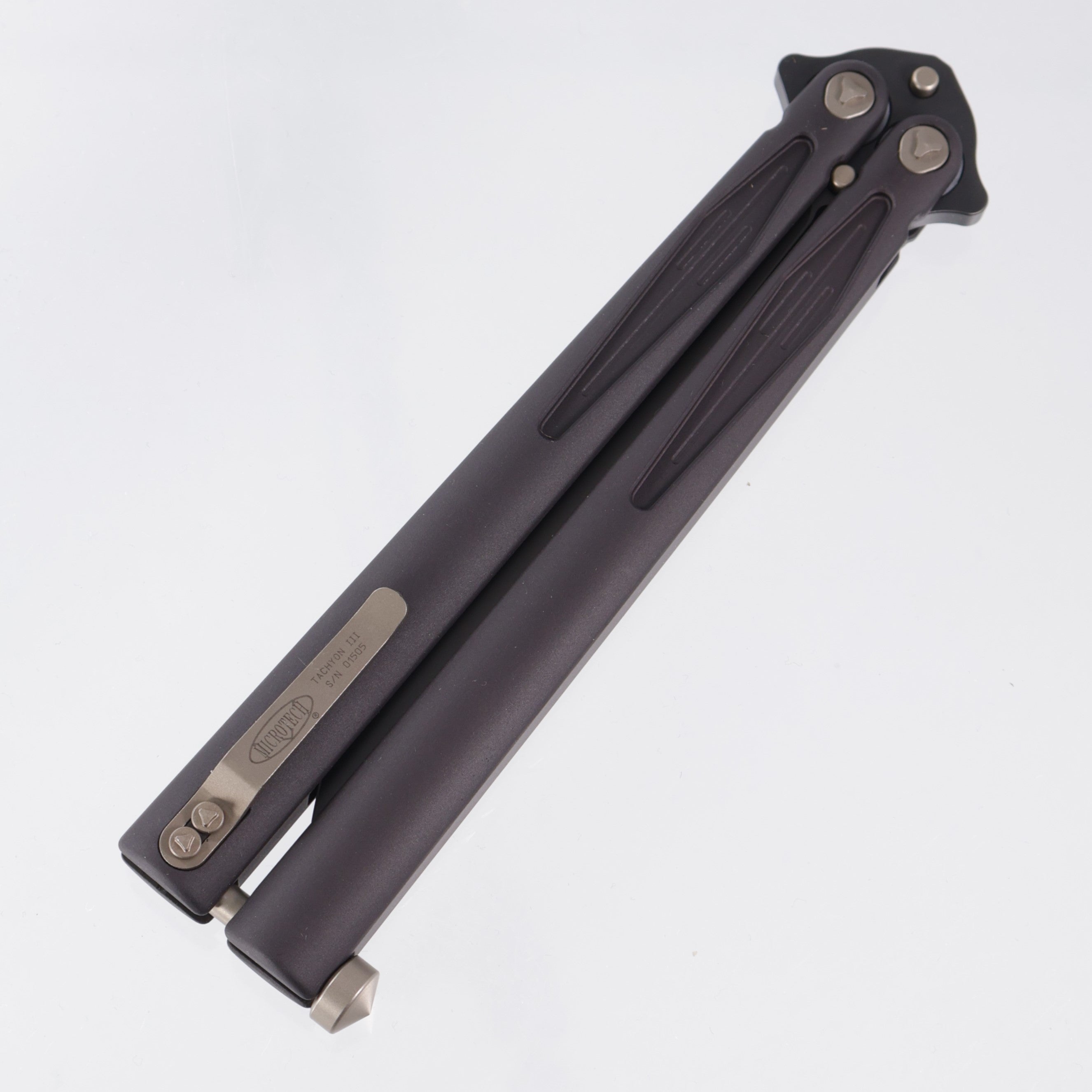 Microtech Tachyon III - Black Aluminum w/ Bronze Hardware - DLC Elmax - 173-1 DLC *BLEMISHED* - *NEW OLD STOCK*
