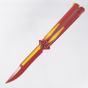 Microtech Tachyon III - Red Aluminum w/ Yellow Accents - Cerakote Elmax - 173-1 FL *NEW OLD STOCK*