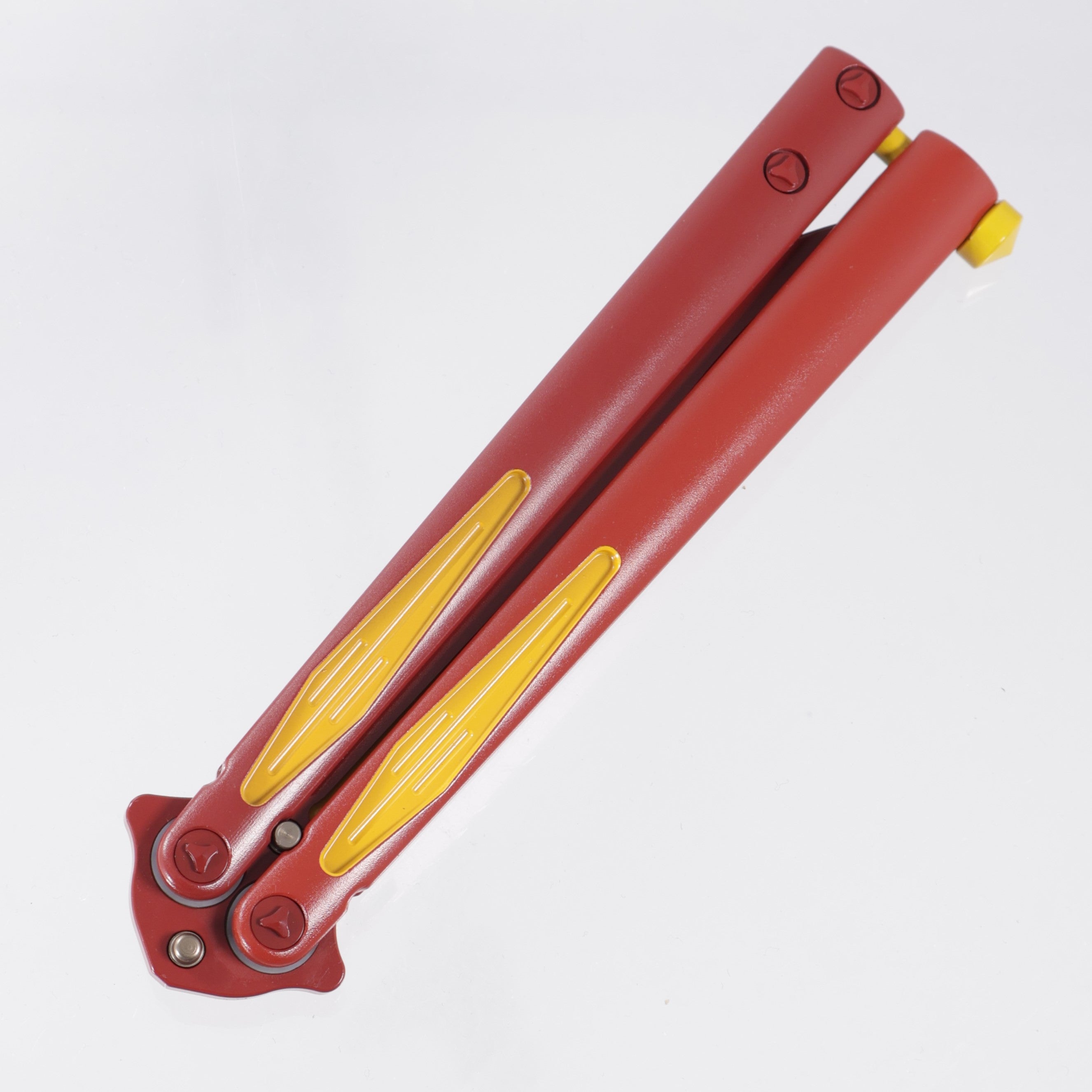 Microtech Tachyon III - Red Aluminum w/ Yellow Accents - Cerakote Elmax - 173-1 FL *NEW OLD STOCK*
