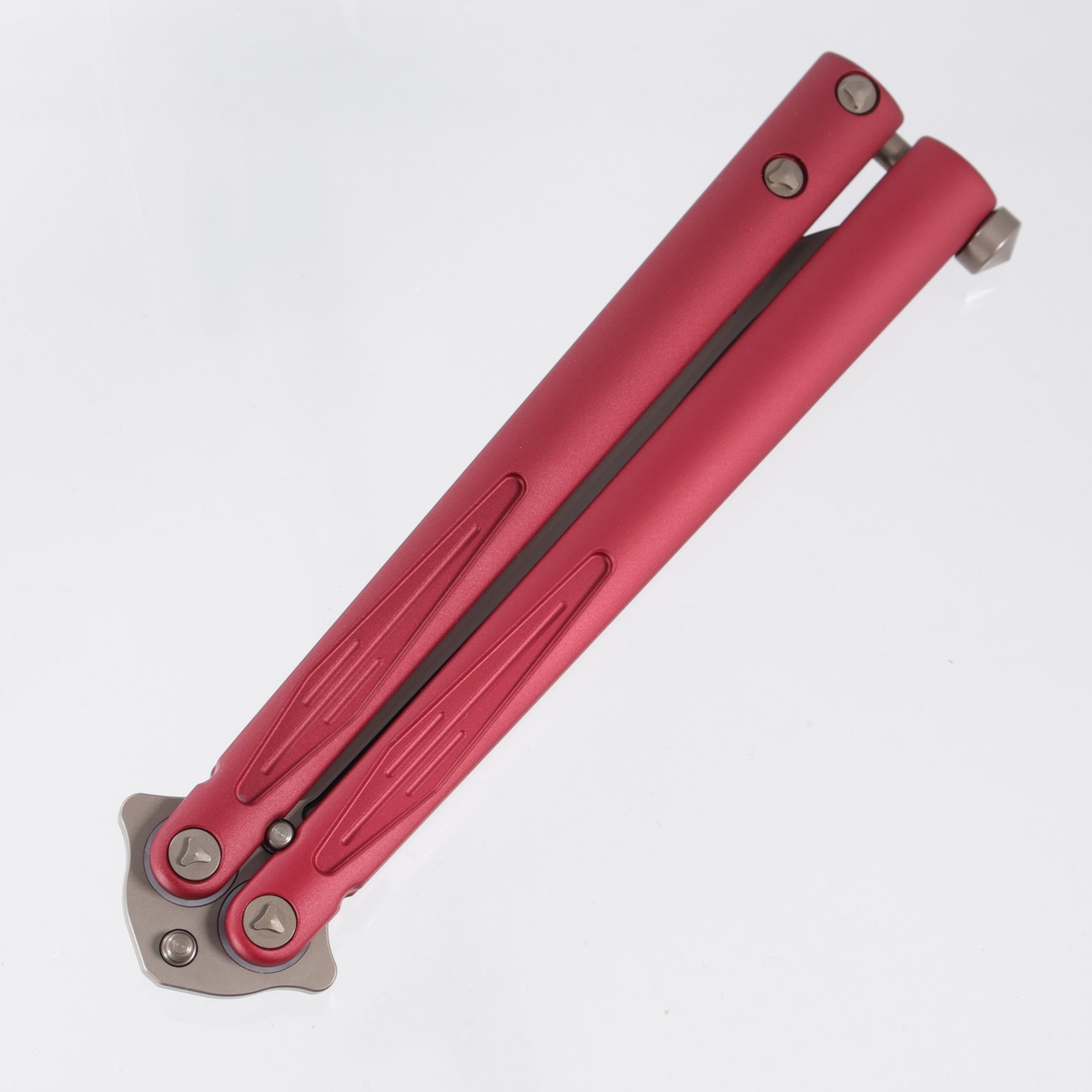 Microtech Tachyon III - Red Aluminum w/ Bronze Hardware - Bronze Full Serrate Elmax - 173-15 RD *NEW OLD STOCK*