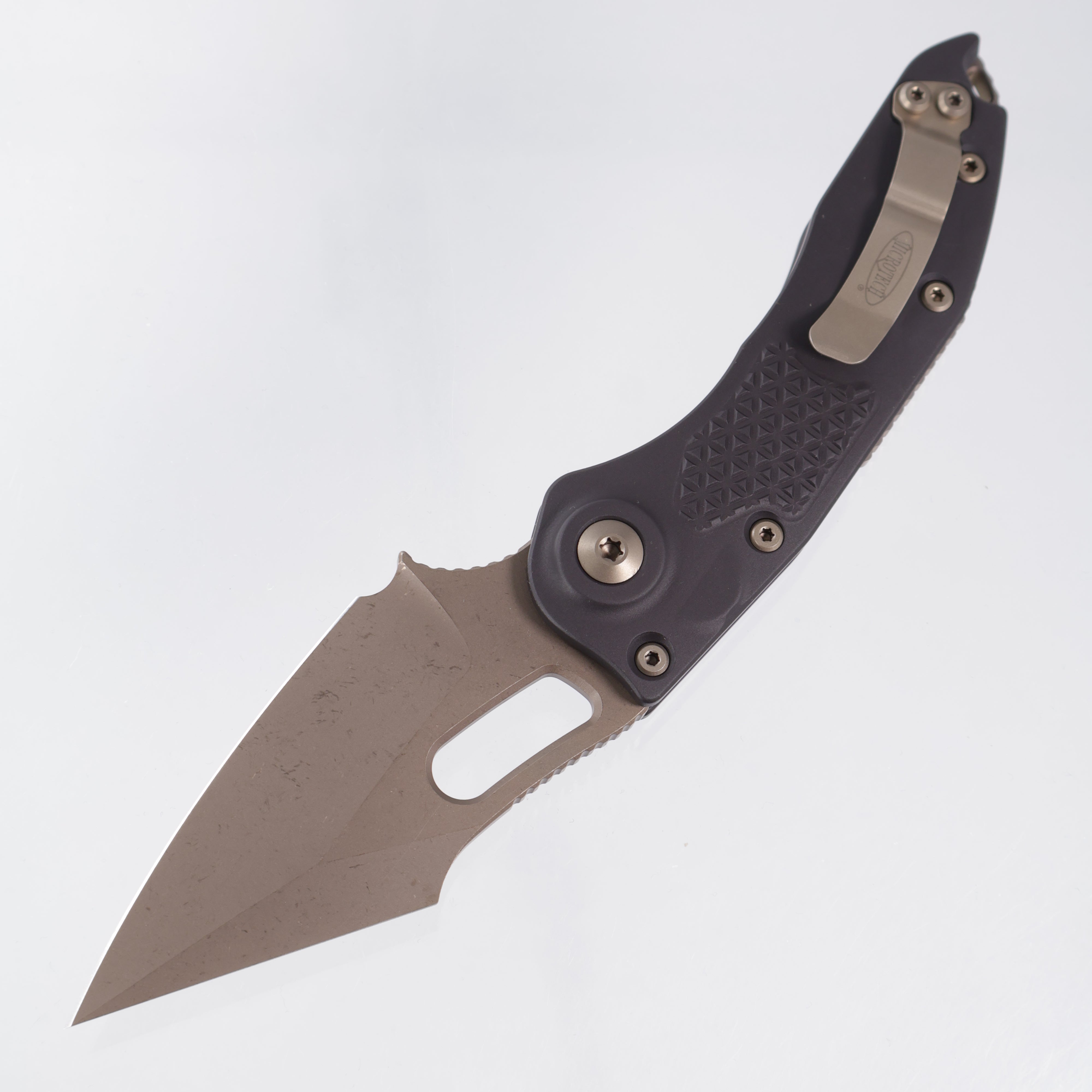 Microtech Stitch Auto - Black Aluminum w/ Bronze Hardware - Bronze Apocalyptic M390 - 169-14 *NEW OLD STOCK*