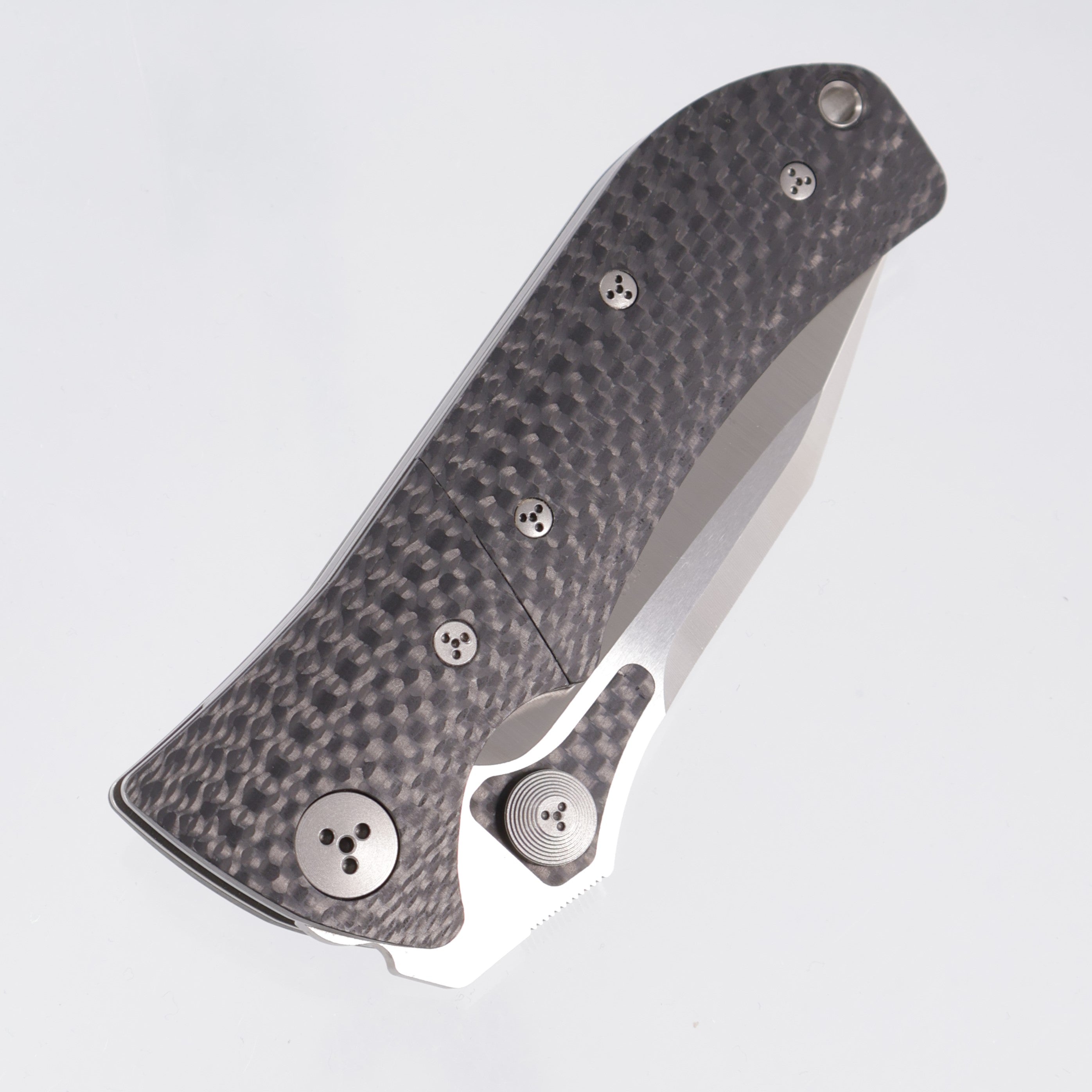 Microtech MTX-2 Dual Action - One Piece Carbon Fiber w/ Bolster Release - Satin Partial Serrate S30V - 04/2004 *PRE-OWNED*