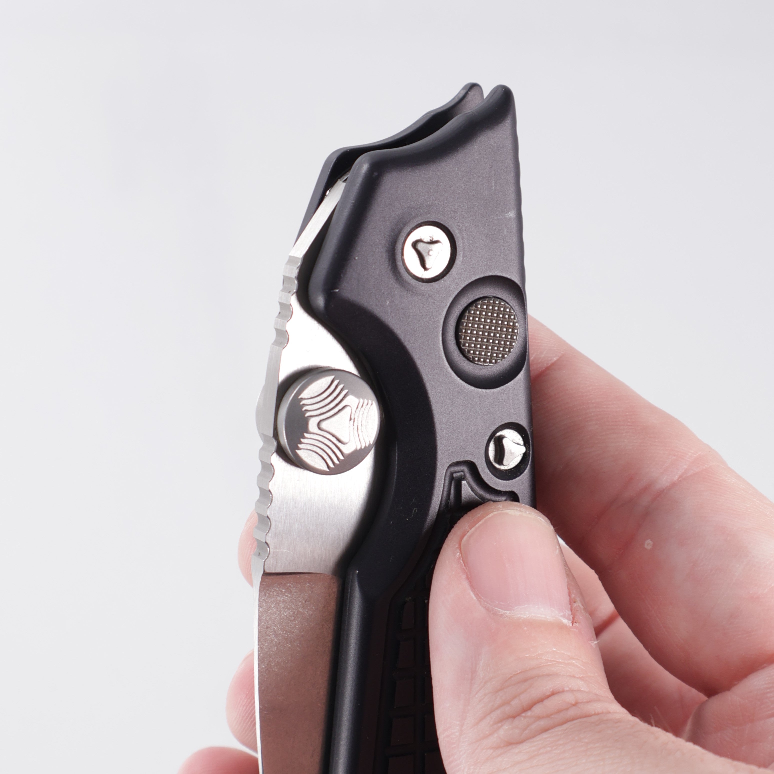 Marfione Custom MSG-2 Dual Action - Black Frag Aluminum - 2-Tone Stonewash M390 - S/N:012 *PRE-OWNED*