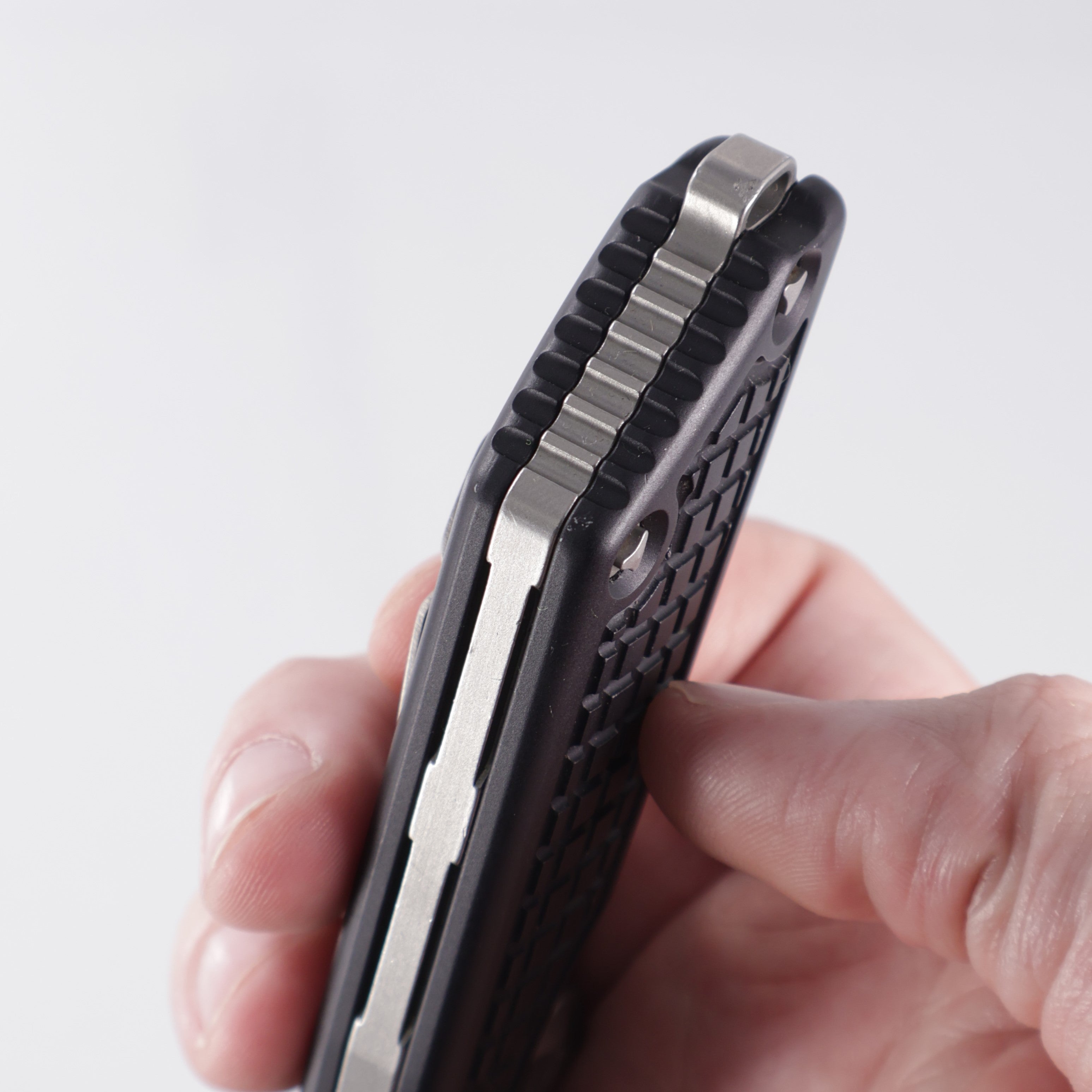 Marfione Custom MSG-2 Dual Action - Black Frag Aluminum - 2-Tone Stonewash M390 - S/N:012 *PRE-OWNED*