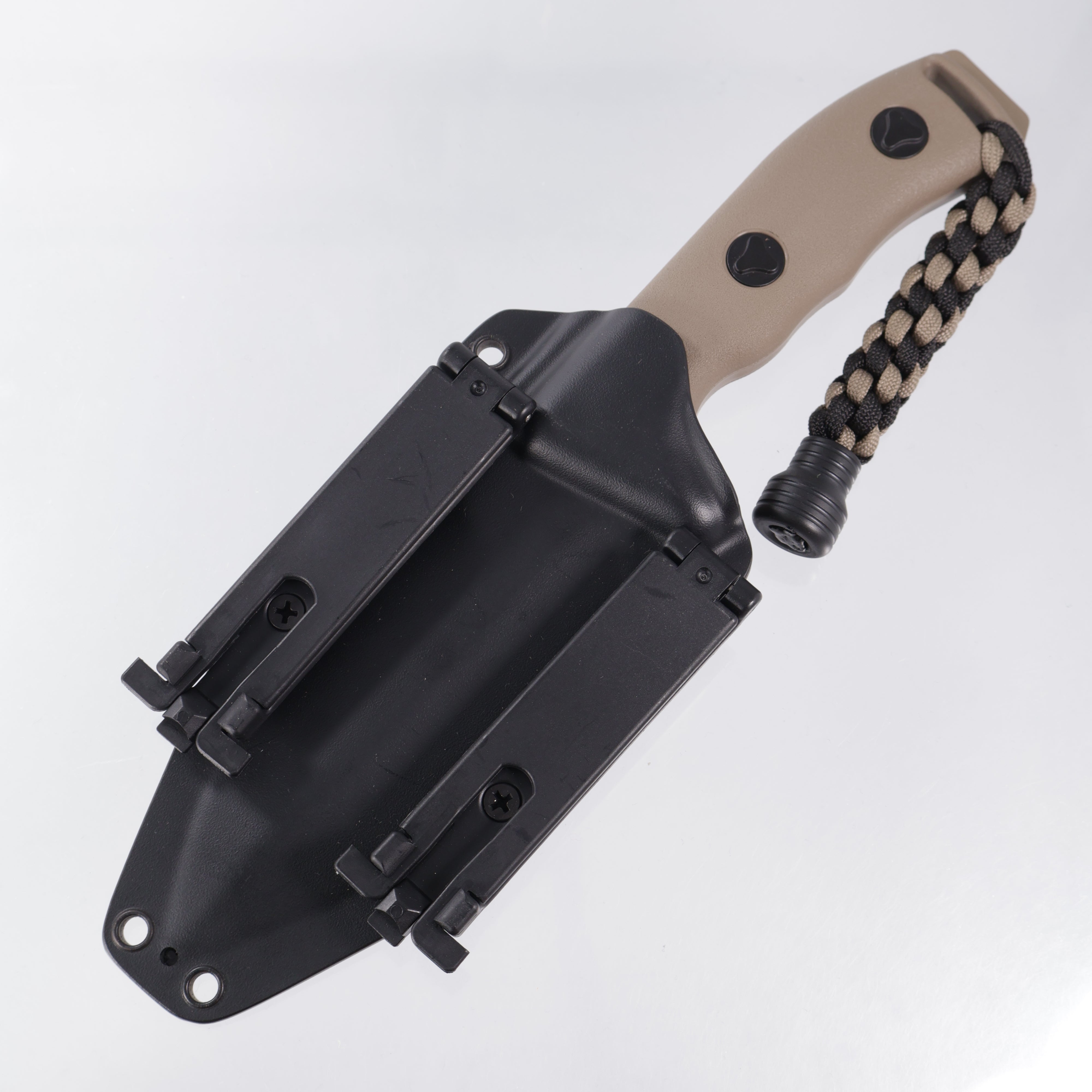 Microtech Crosshair - Tan Polymer - Tan Cerakote Full Serrate D2 - 101-2TA *PRE-OWNED*