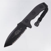 Microtech Currahee Tanto - Black Polymer - Black Cerakote Full Serrate D2 - 103-3BL *PRE-OWNED*