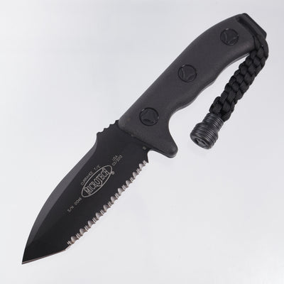 Microtech Currahee Tanto - Black Polymer - Black Cerakote Full Serrate D2 - 103-3BL *PRE-OWNED*