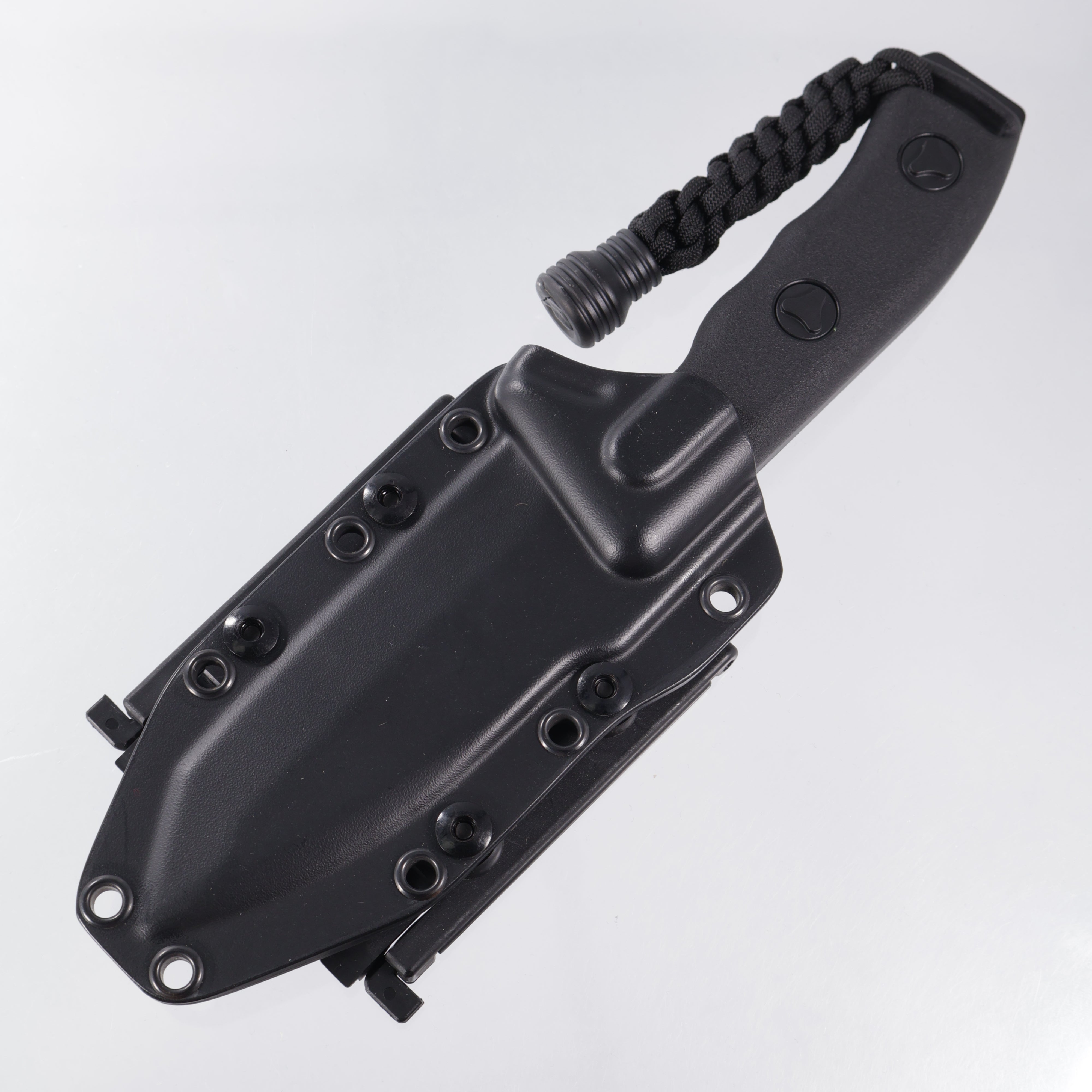 Microtech Currahee Tanto - Black Polymer - Black Cerakote Full Serrate D2 - 103-3BL *PRE-OWNED*