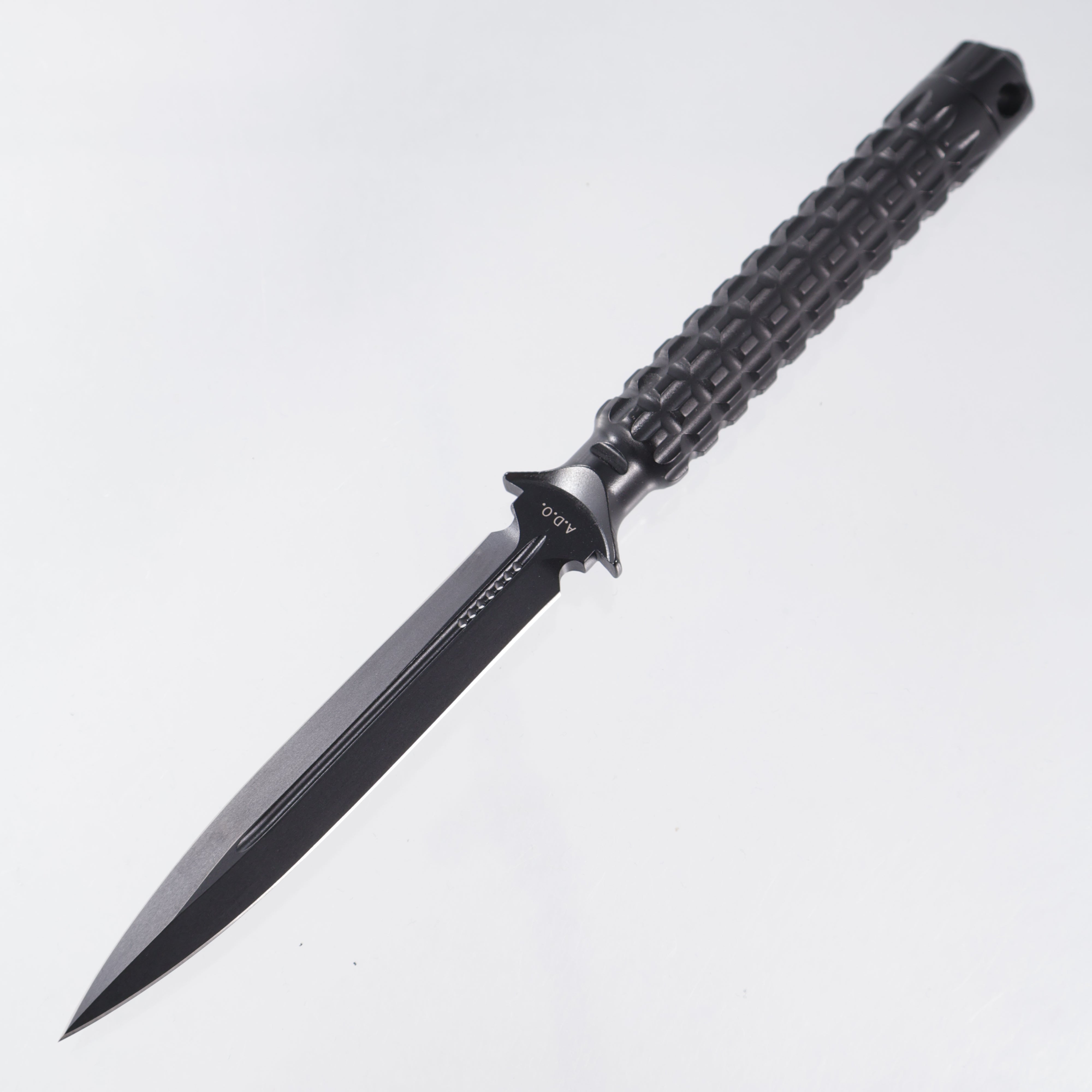 Microtech ADO Dagger - Black Standard - Plain Edge - 115-1 *PRE-OWNED*