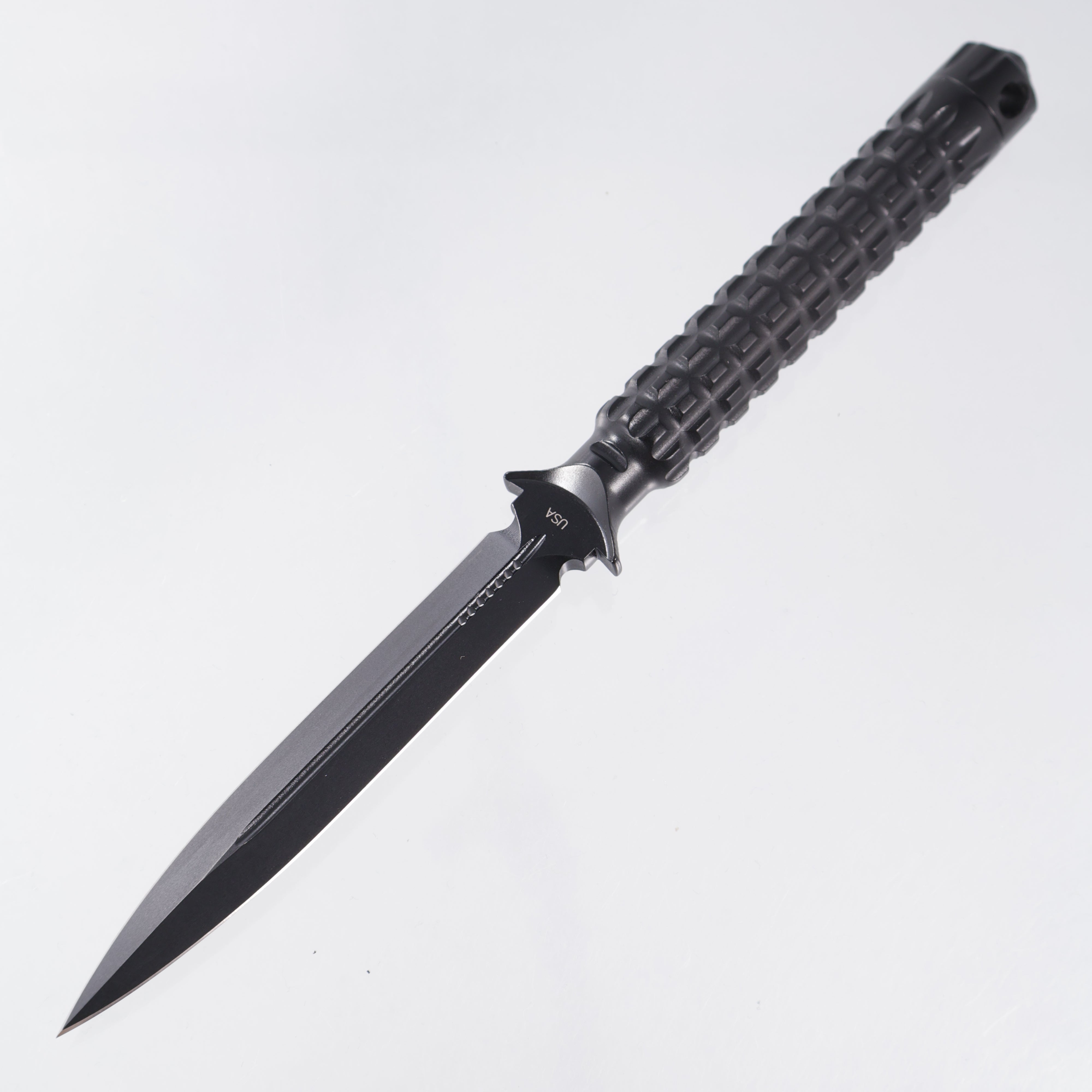 Microtech ADO Dagger - Black Standard - Plain Edge - 115-1 *PRE-OWNED*