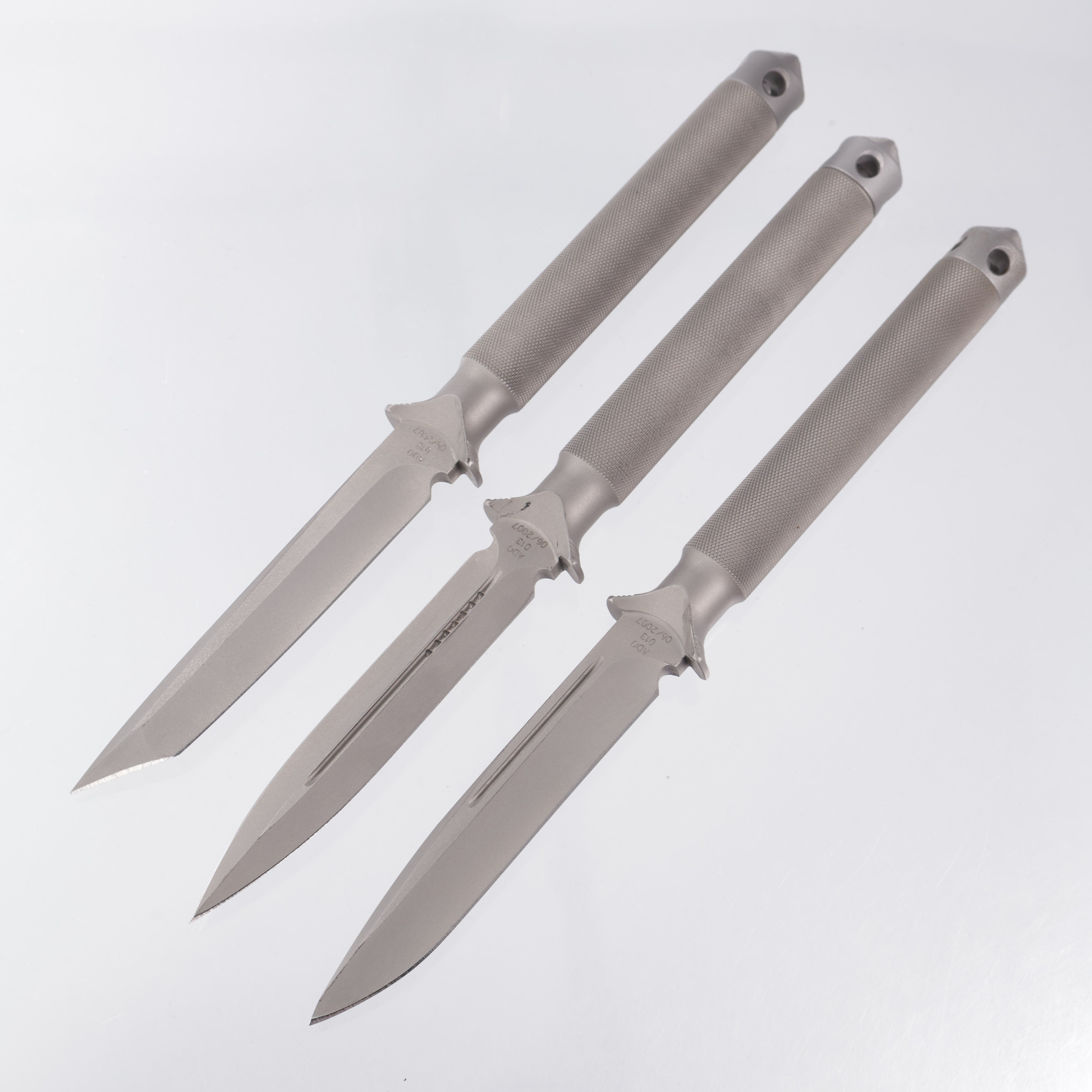 Marfione Custom ADO Matching Set of 3 - S/N: 013 Tanto, Dagger & Single Edge - 06/2007 Builds *PRE-OWNED*