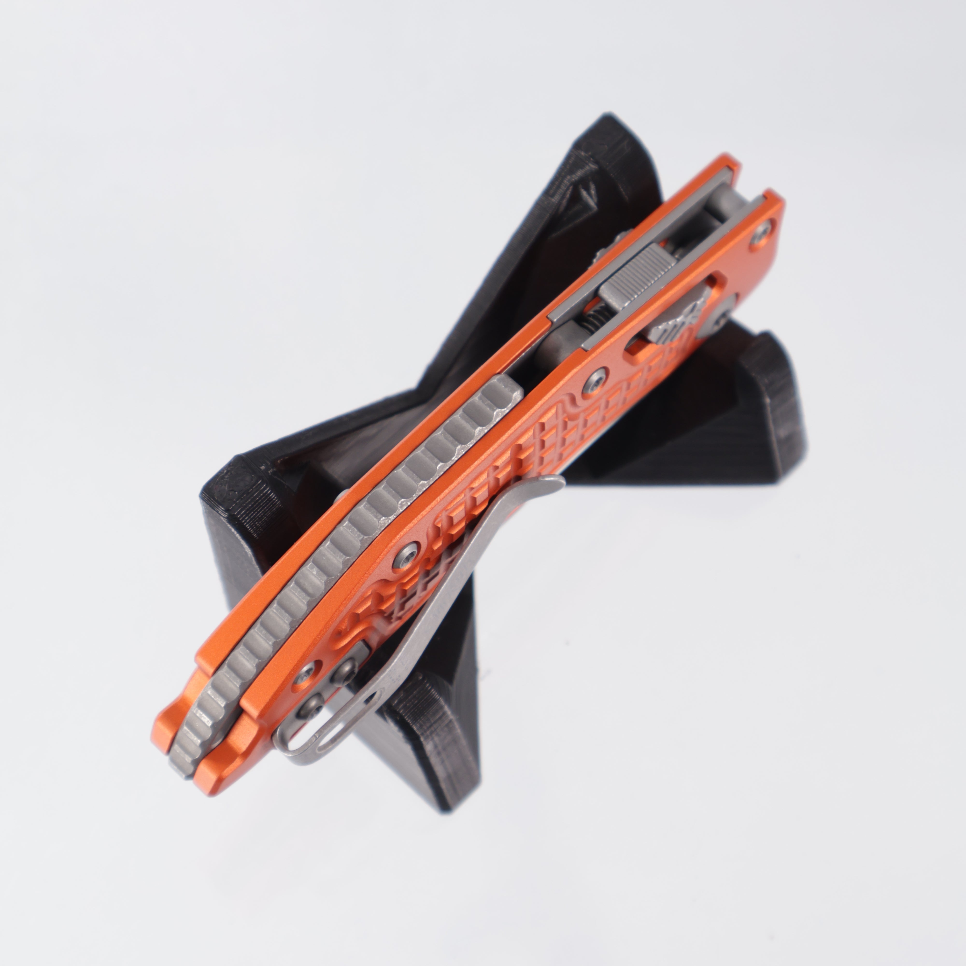 Microtech M-Stitch Ram-Lok - Orange Frag Aluminum - Apocalyptic M390MK - 169MRL-10 APFROR MStitch