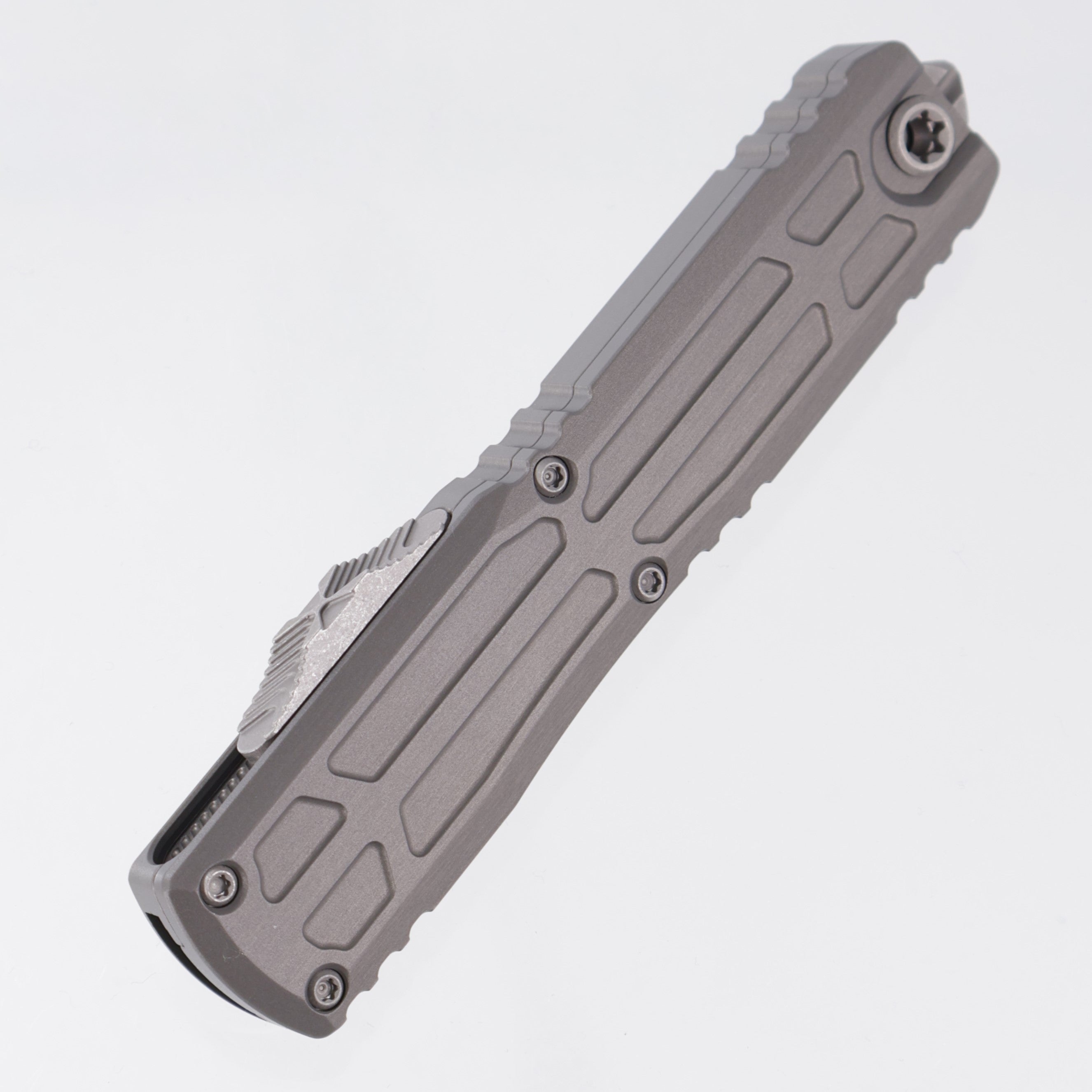 Microtech Ultratech EX ZBP Hellhound  - Natural Clear Aluminum - Apocalpytic M390MK - 1119EX-10 APNCS