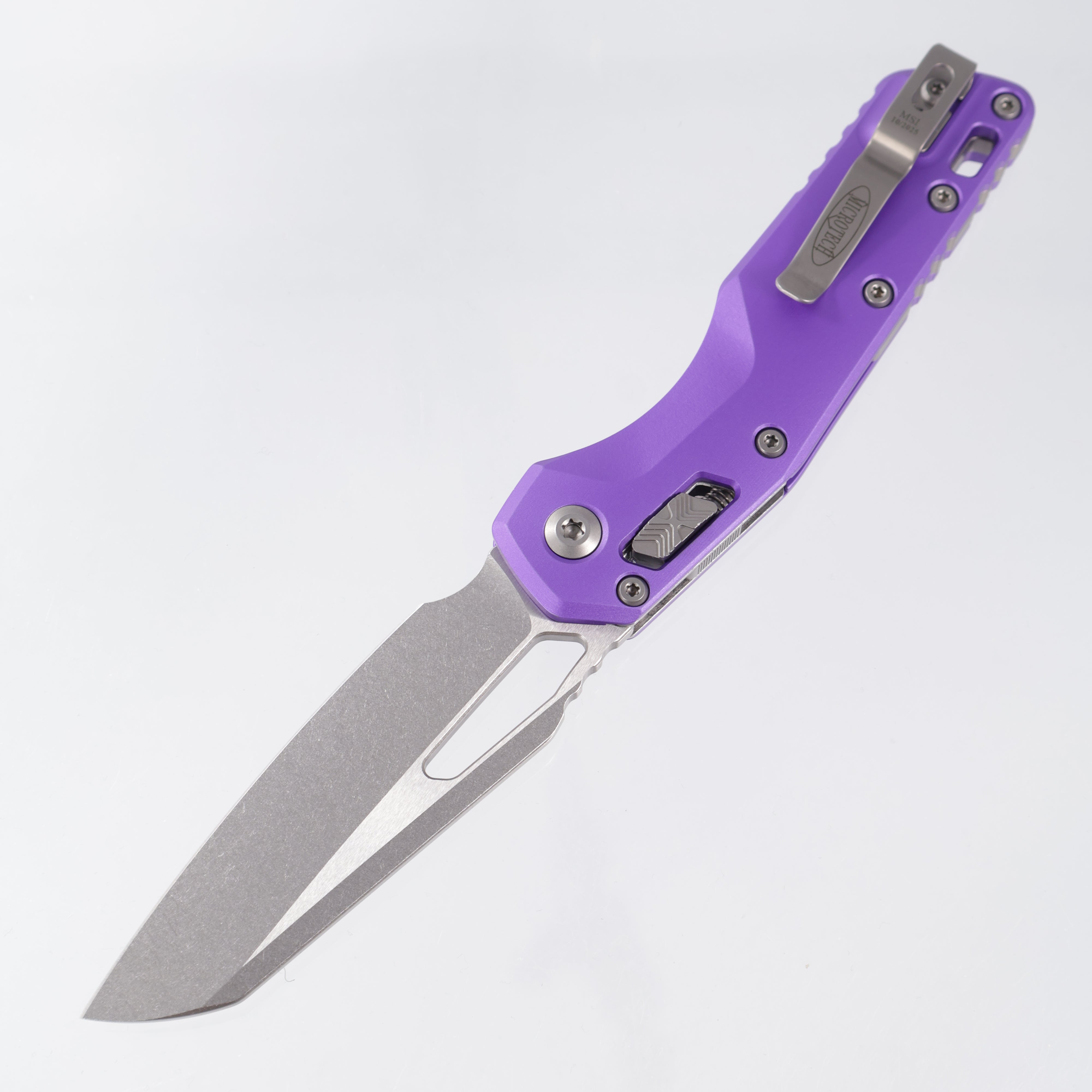 Microtech MSI - Purple Smooth Aluminum - Stonewash M390MK - 210-10 PU