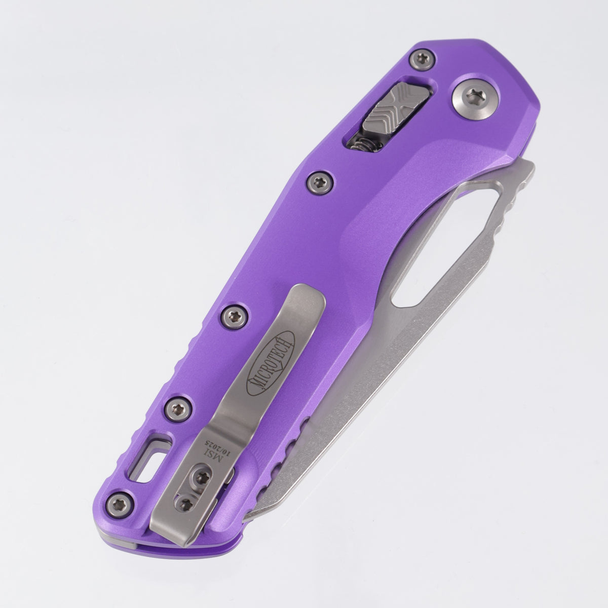 Microtech MSI - Purple Smooth Aluminum - Stonewash M390MK - 210-10 PU