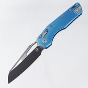 Microtech MSI - Smooth Blue Aluminum - 2-Tone Black M390MK - 210-1 BL