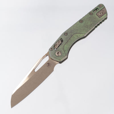Microtech Marfione Select MSI - Antique Green Smooth Titanium w/ Bronze Accents - Bronze Stonewash M390MK - 210-13MS1