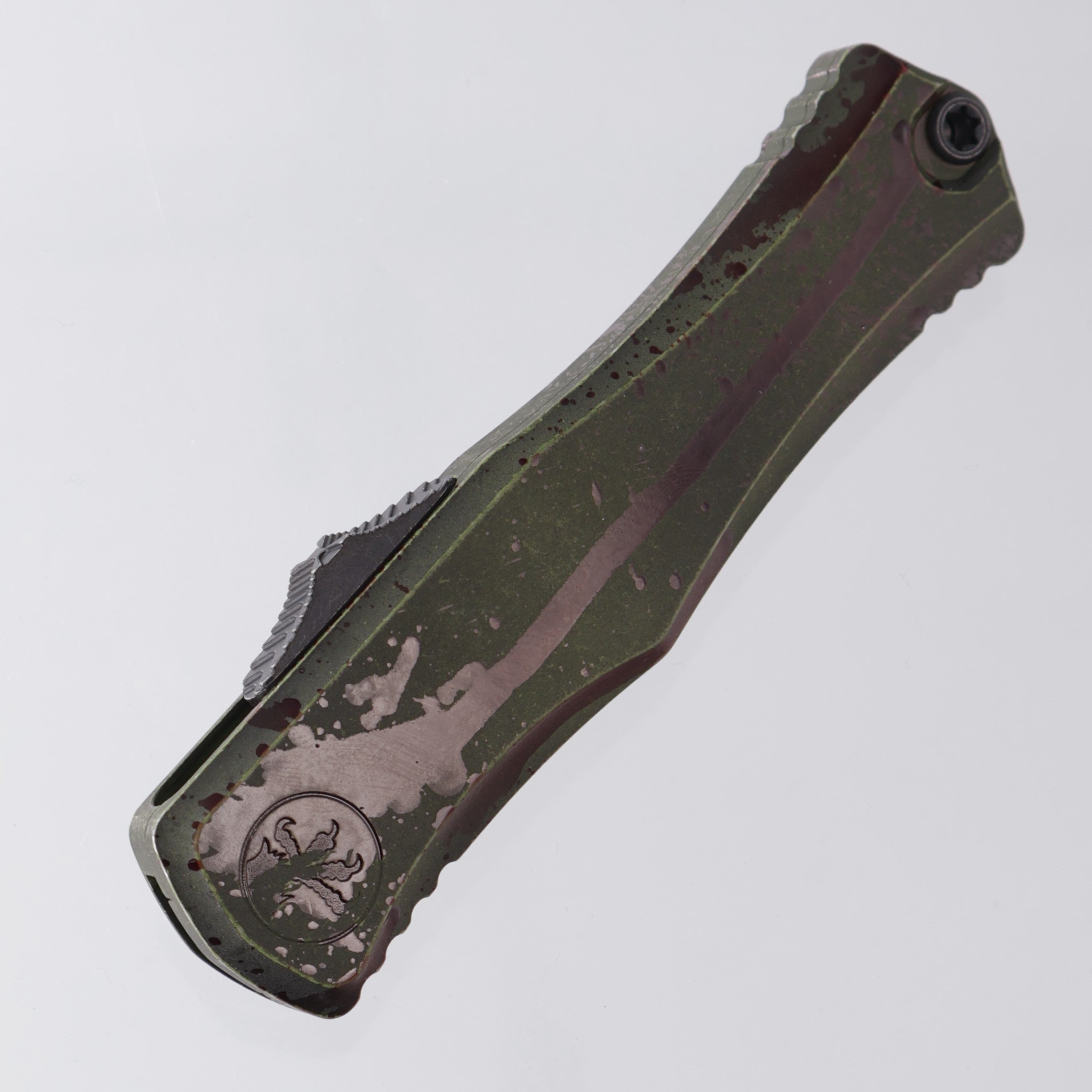 Microtech Signature Series Hera II Double Edge - Outbreak Aluminum w/ Deep Engraving - Outbreak M390MK - 1702-1 OBDS