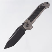 Microtech LUDT Gen III Tanto Signature Series - Natural Clear Aluminum w/ Carbon Fiber Inlays - DLC M390MK - 1136-1 DLCTNCCFIS
