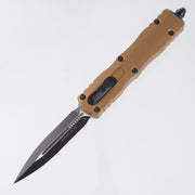Microtech Dirac - Tan Aluminum - 2-Tone Black M390 - 225-1 TA