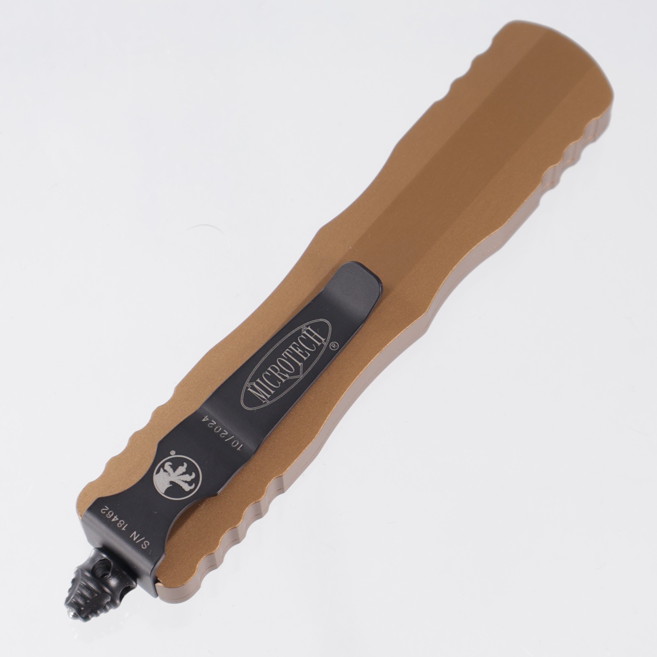 Microtech Dirac - Tan Aluminum - 2-Tone Black M390 - 225-1 TA