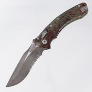 Microtech Amphibian Signature Series - Outbreak Fluted Aluminum - Outbreak Partial Serrate M390MK - 137RL-2FLOBS