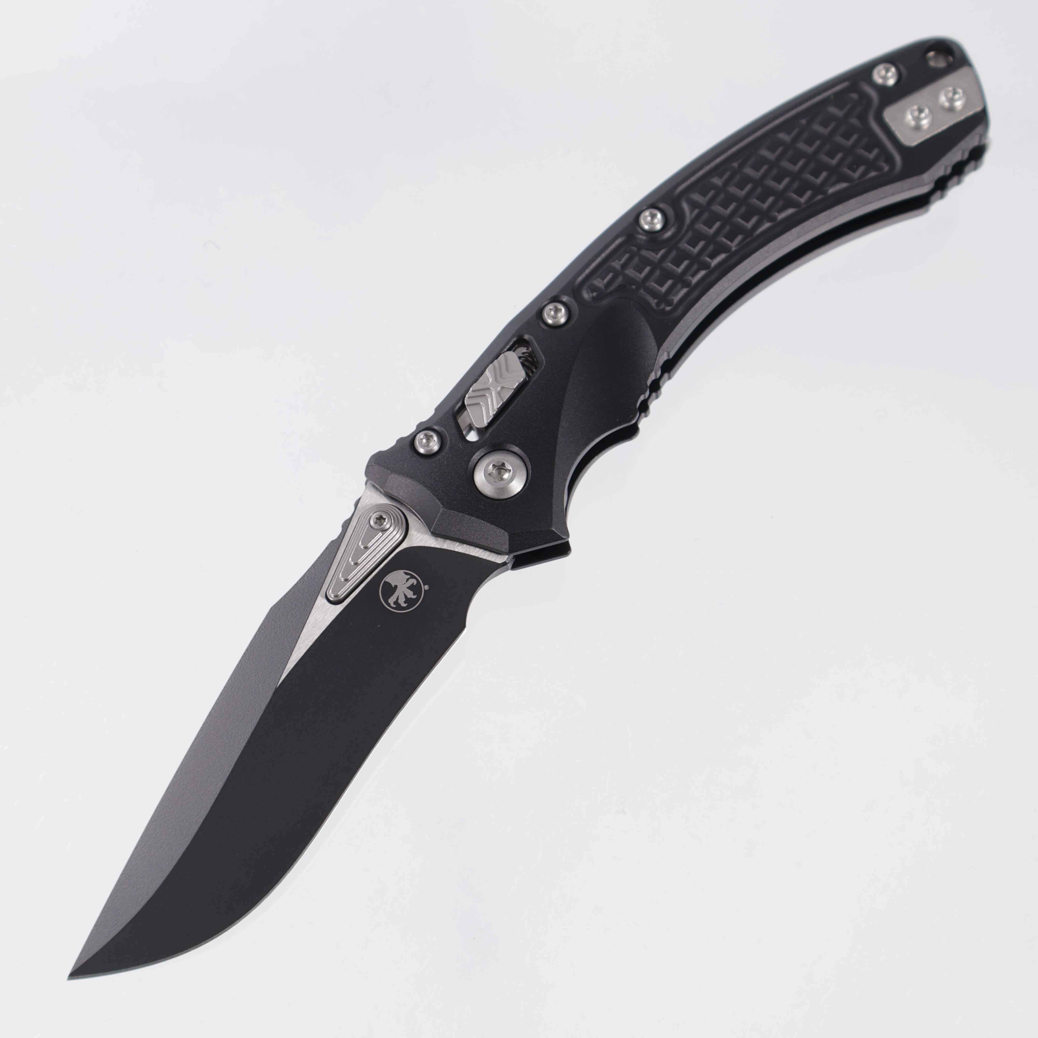 Microtech Amphibian Mini - Black Frag Aluminum - Black Standard M390MK - 137MRL-1 FR