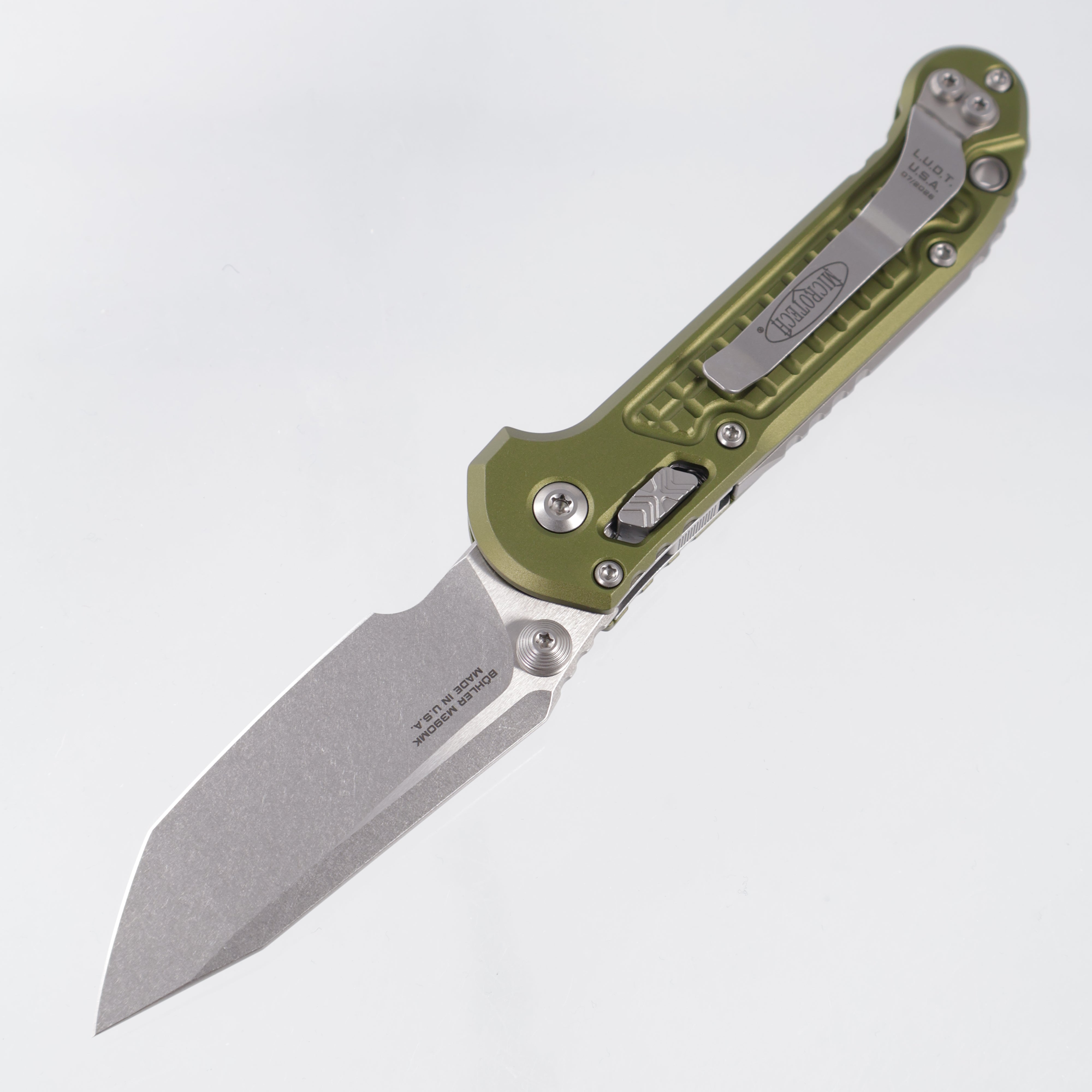 Microtech LUDT Ram-Lok Tanto - OD Green Frag Aluminum - Stonewash M390MK - 11136RL-10 FROD