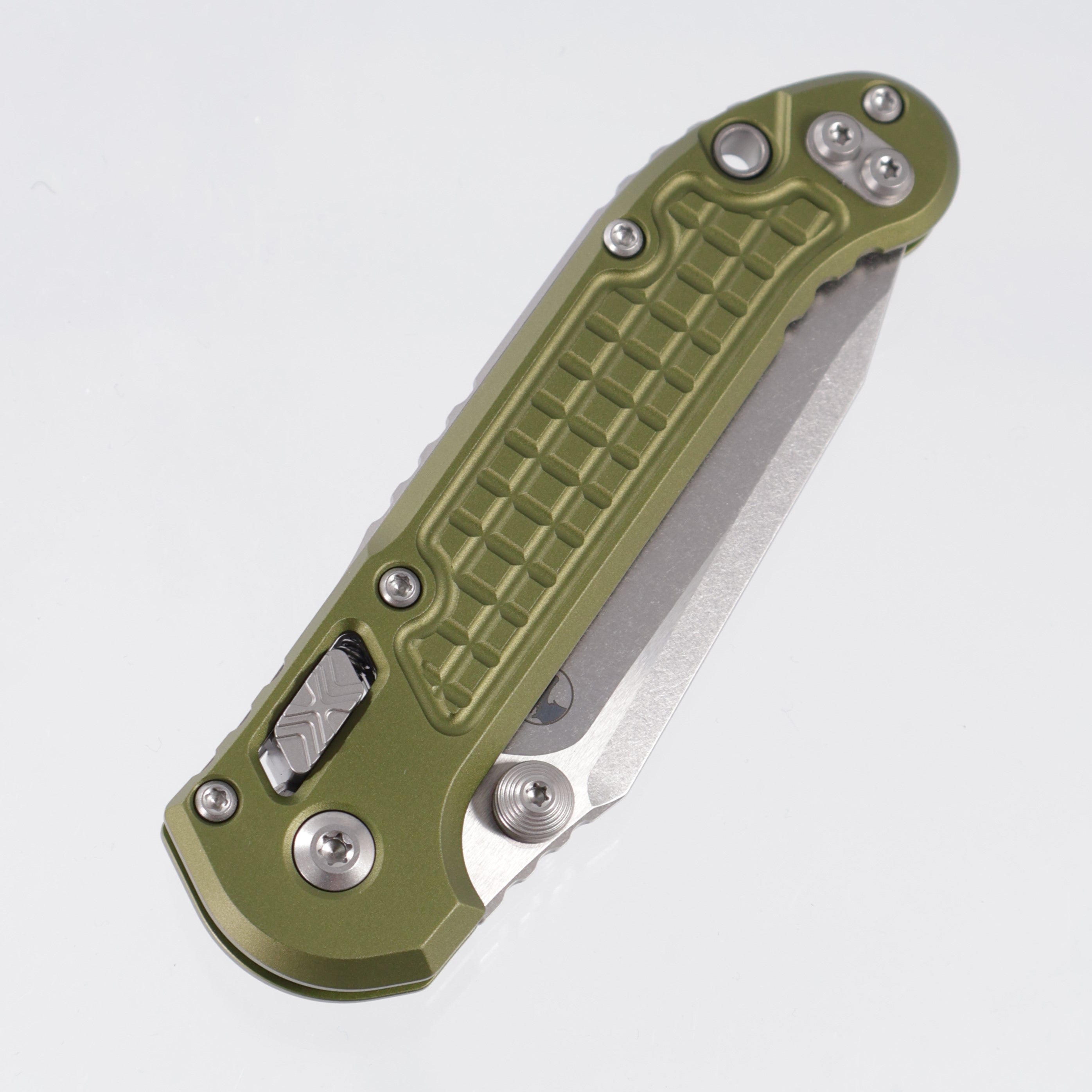 Microtech LUDT Ram-Lok Tanto - OD Green Frag Aluminum - Stonewash M390MK - 11136RL-10 FROD