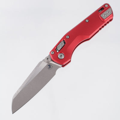 Microtech MSI Mini - Red Fluted Aluminum - Apocalyptic M390MK - 210M-10 APFLRD