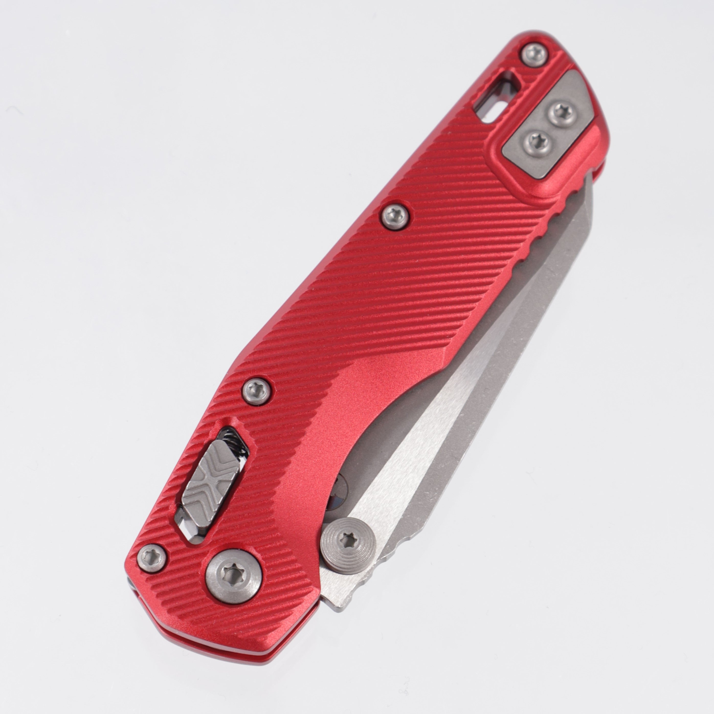 Microtech MSI Mini - Red Fluted Aluminum - Apocalyptic M390MK - 210M-10 APFLRD