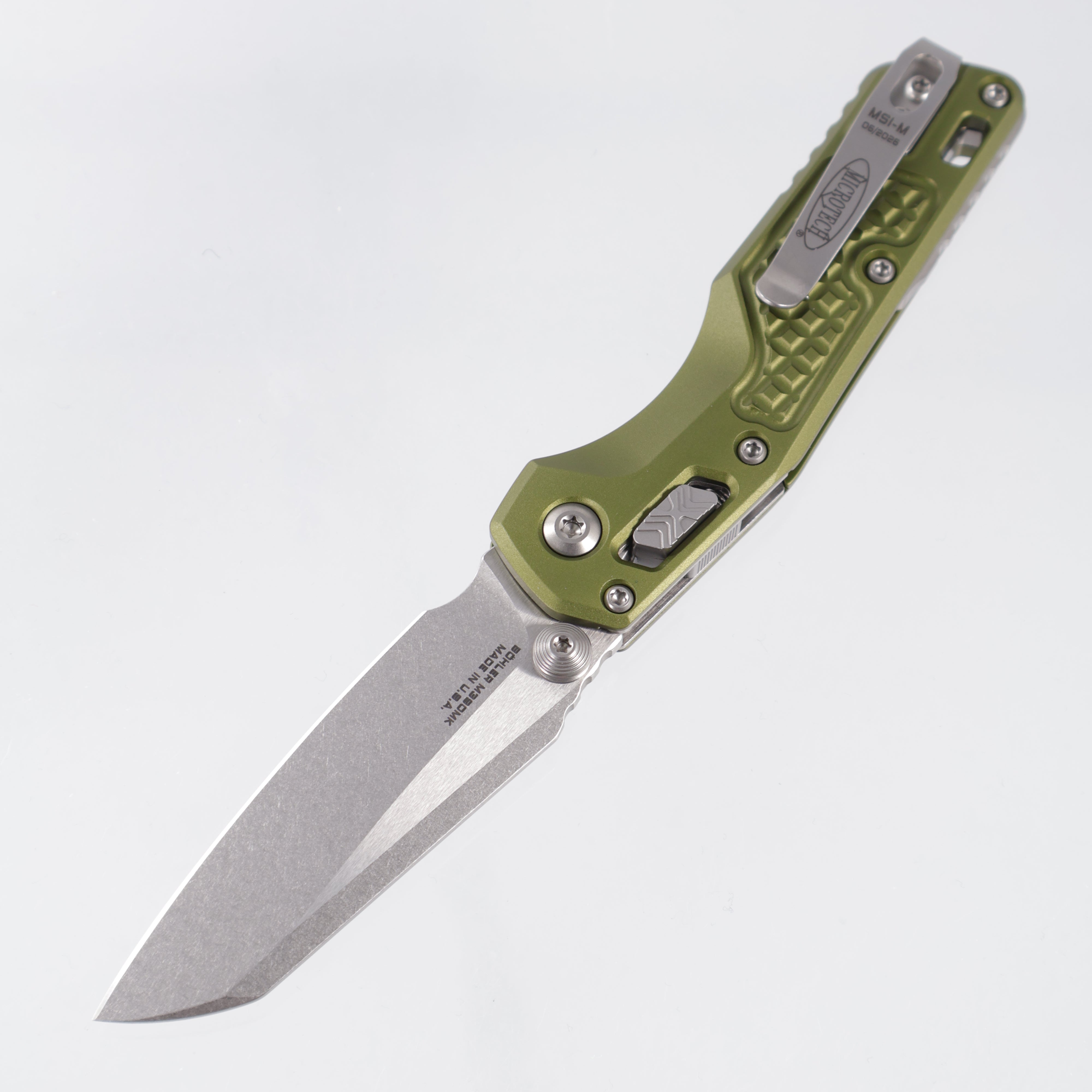 Microtech MSI Mini - OD Green Frag Aluminum - Stonewash M390MK - 210M-10 FROD