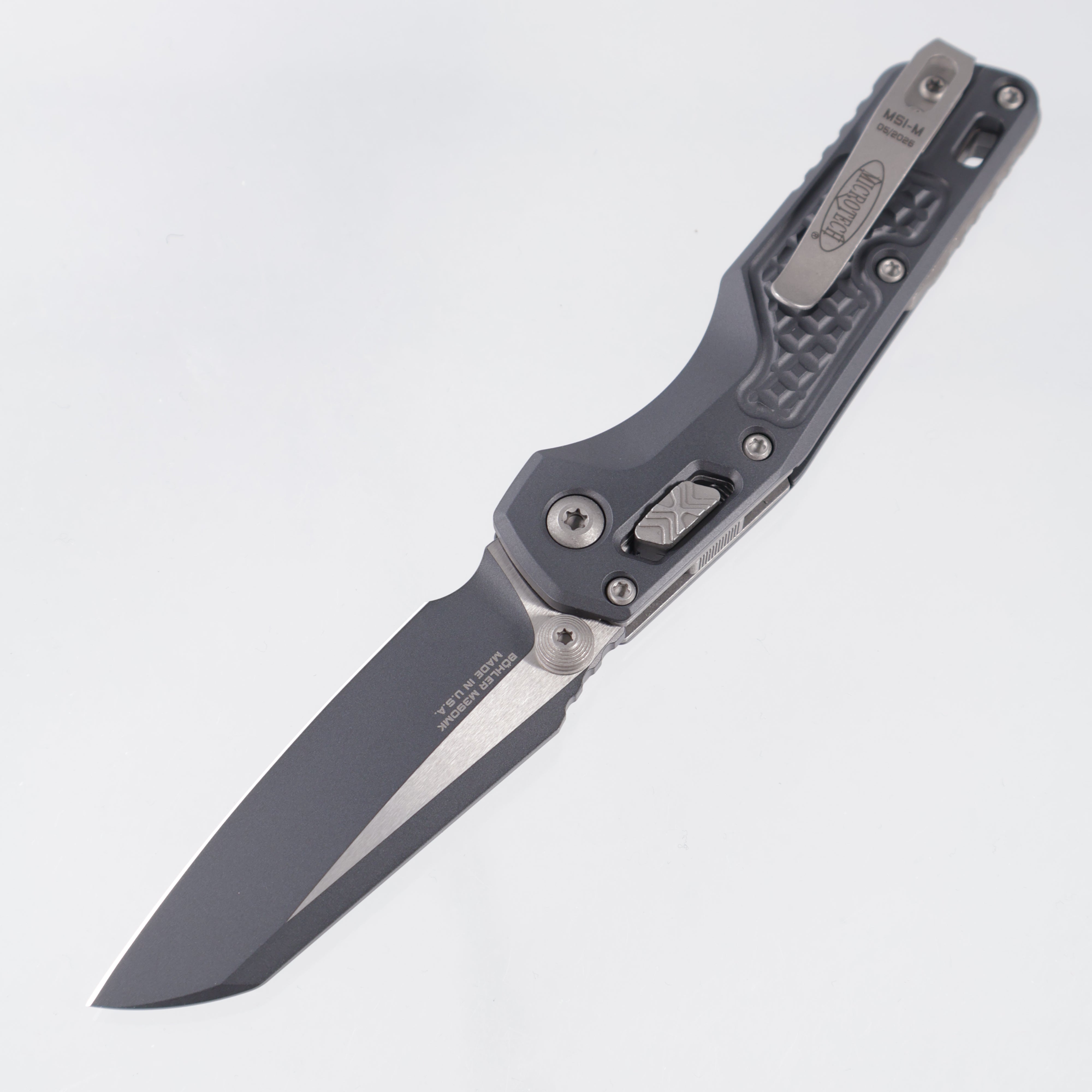 Microtech MSI Mini - Sniper Gray Aluminum - Sniper Gray Cerakote M390MK - 210M-1 FRCSG-213