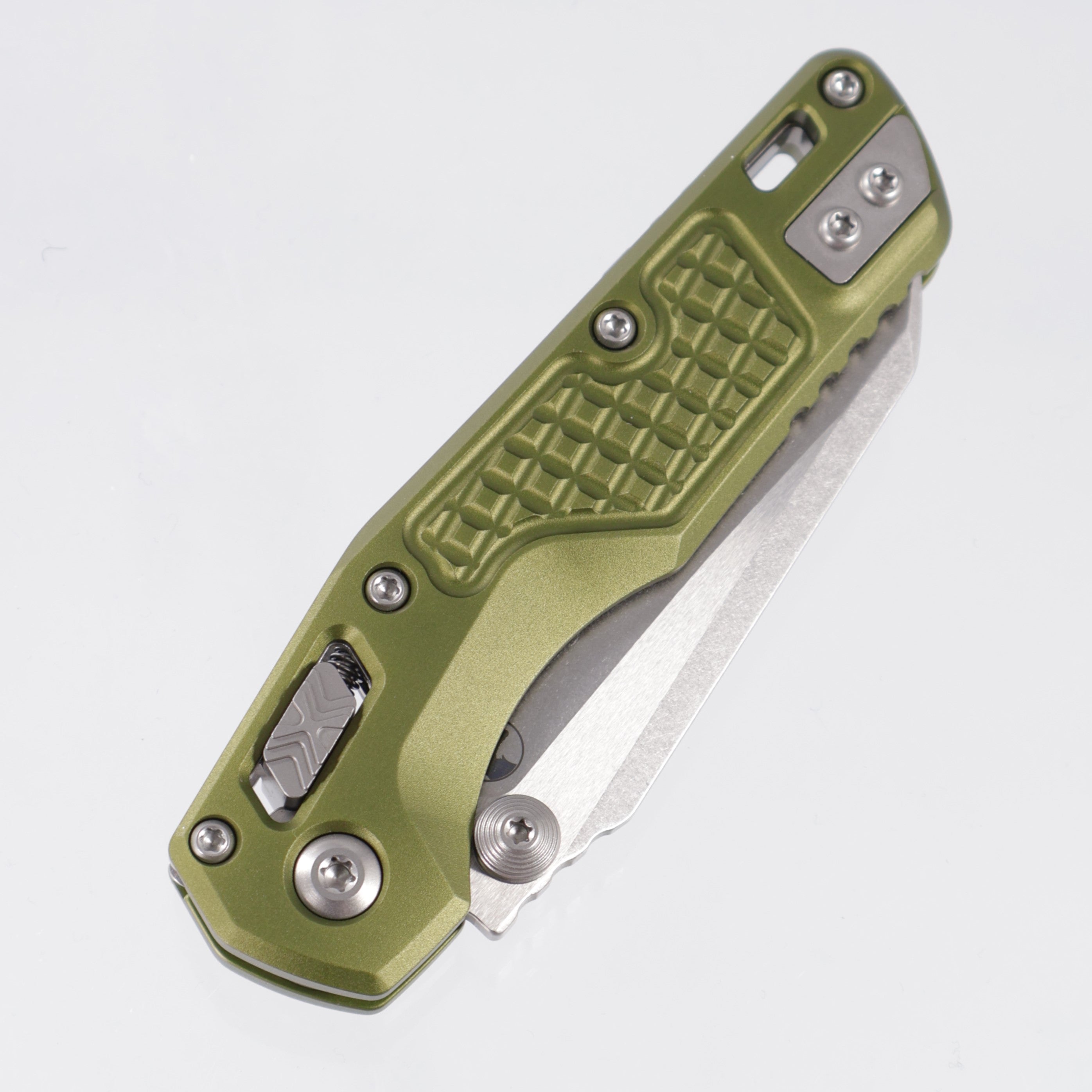 Microtech MSI Mini - OD Green Frag Aluminum - Stonewash M390MK - 210M-10 FROD