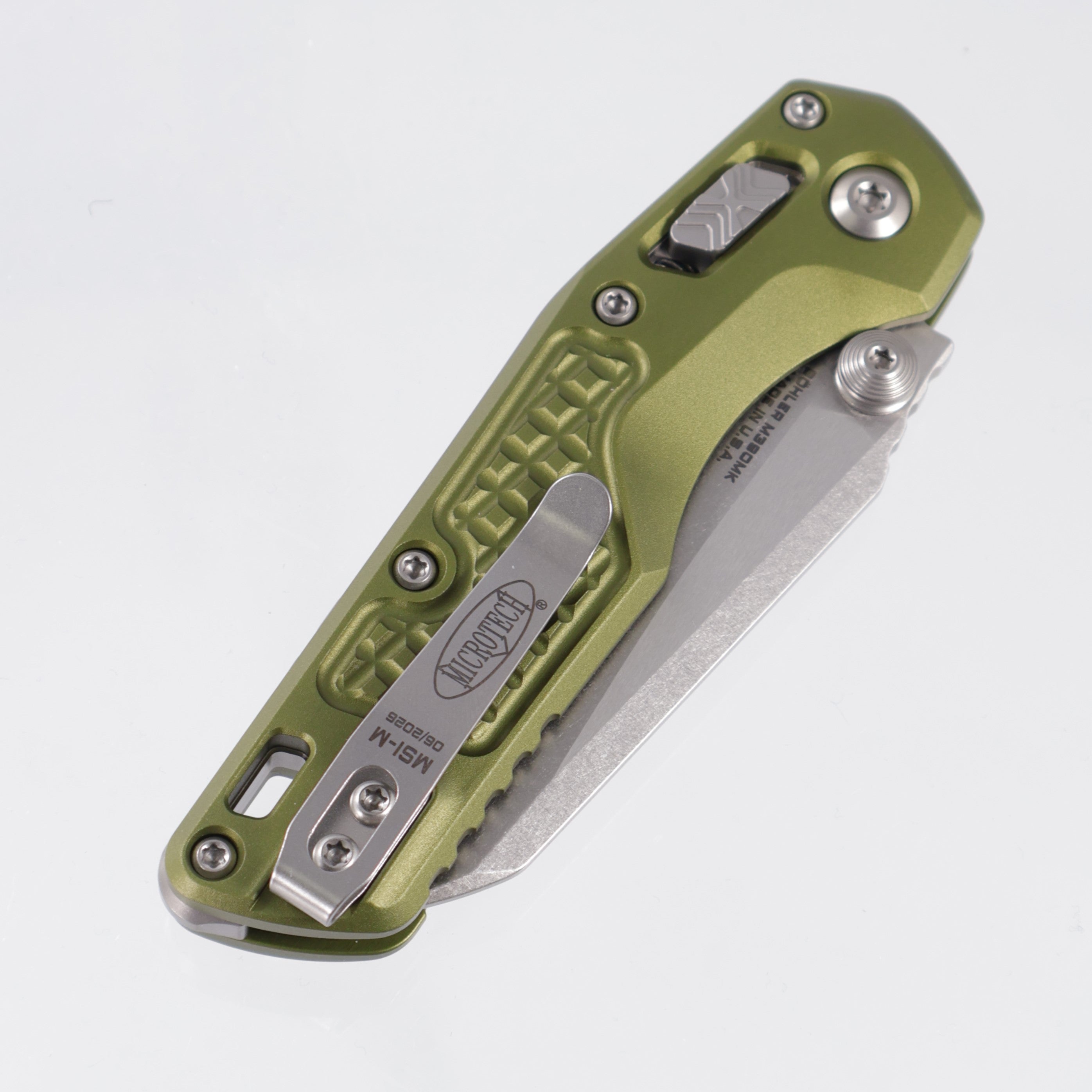 Microtech MSI Mini - OD Green Frag Aluminum - Stonewash M390MK - 210M-10 FROD