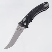 Microtech Ampbibian Mini - Black Frag Aluminum - Stonewash M390MK - 137MRL-10 FR