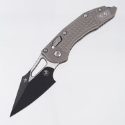 Microtech Stitch Mini Ram-Lok - Natural Clear Frag Aluminum - Black Standard M390MK - 169MRL-1 FRNC