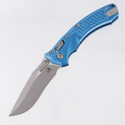 Microtech Amphibian Mini - Blue Frag Aluminum - Apocalyptic M390MK - 137MRL-10 APFRBL