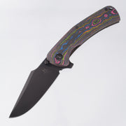 Nicholas Nichols Knives Guppy 3.5 - 80s Camo Carbon w/ Ported DLC Titanium Lockside - DLC Magnacut - BROP Exclusive