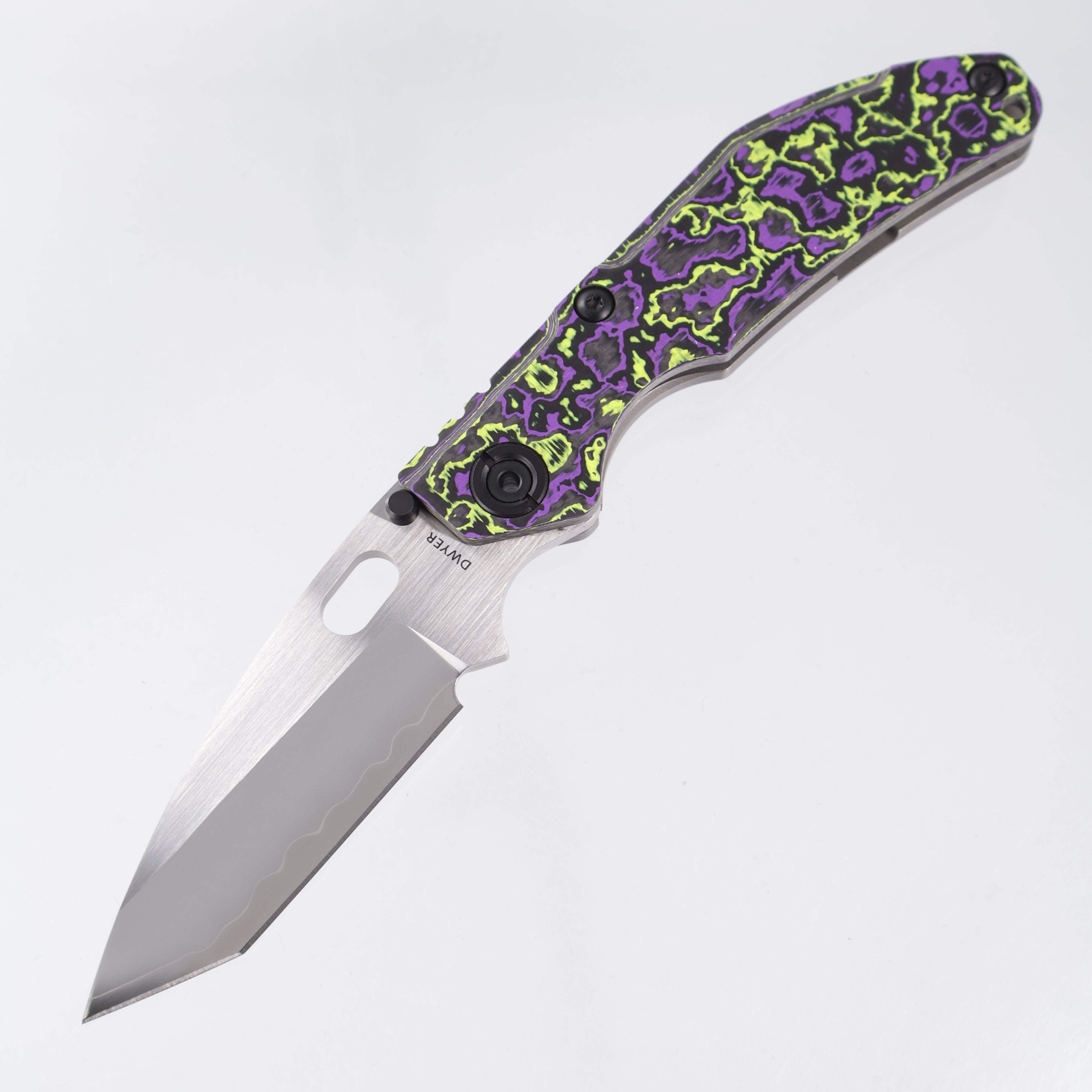 North Mountain Blade BBNM Dwyer Tanto - Purple & Yellow Joker Ceramic Carbon Fiber - SLD-Magic - 2522-PRGR