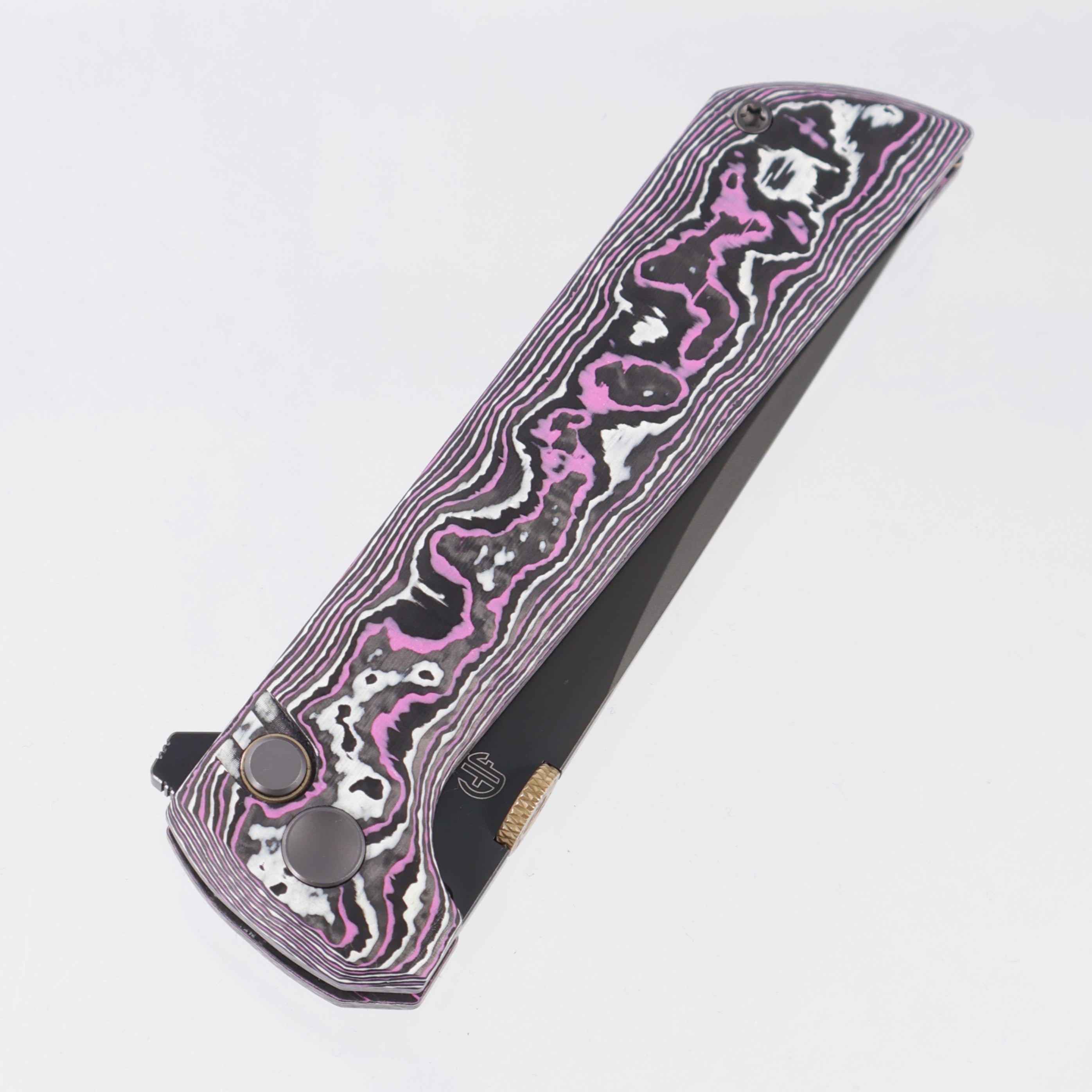 North Mountain Blade Chop 2 - Pink & White Flourescent Carbon Fiber - DLC SLD-Magic - 2406-GLOWCF-DLC